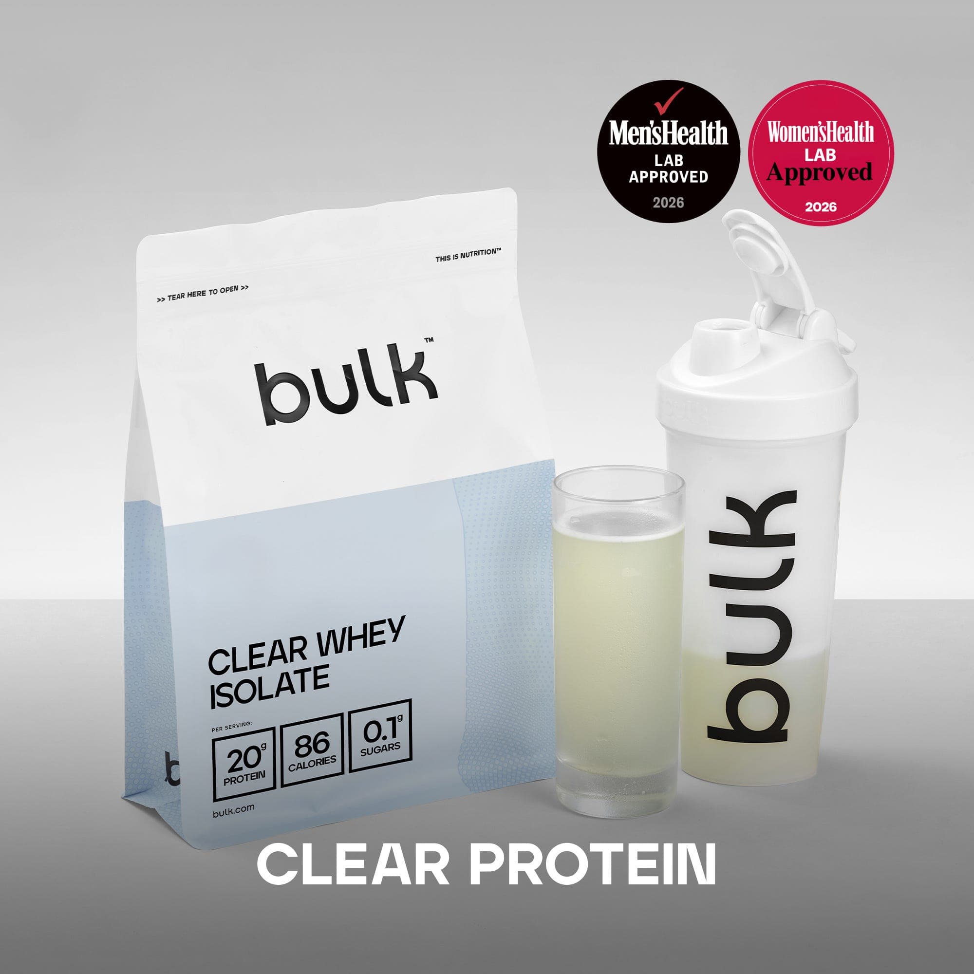 Bulk Clear Whey Isolate Cloudy Lemonade 500g by Bulk