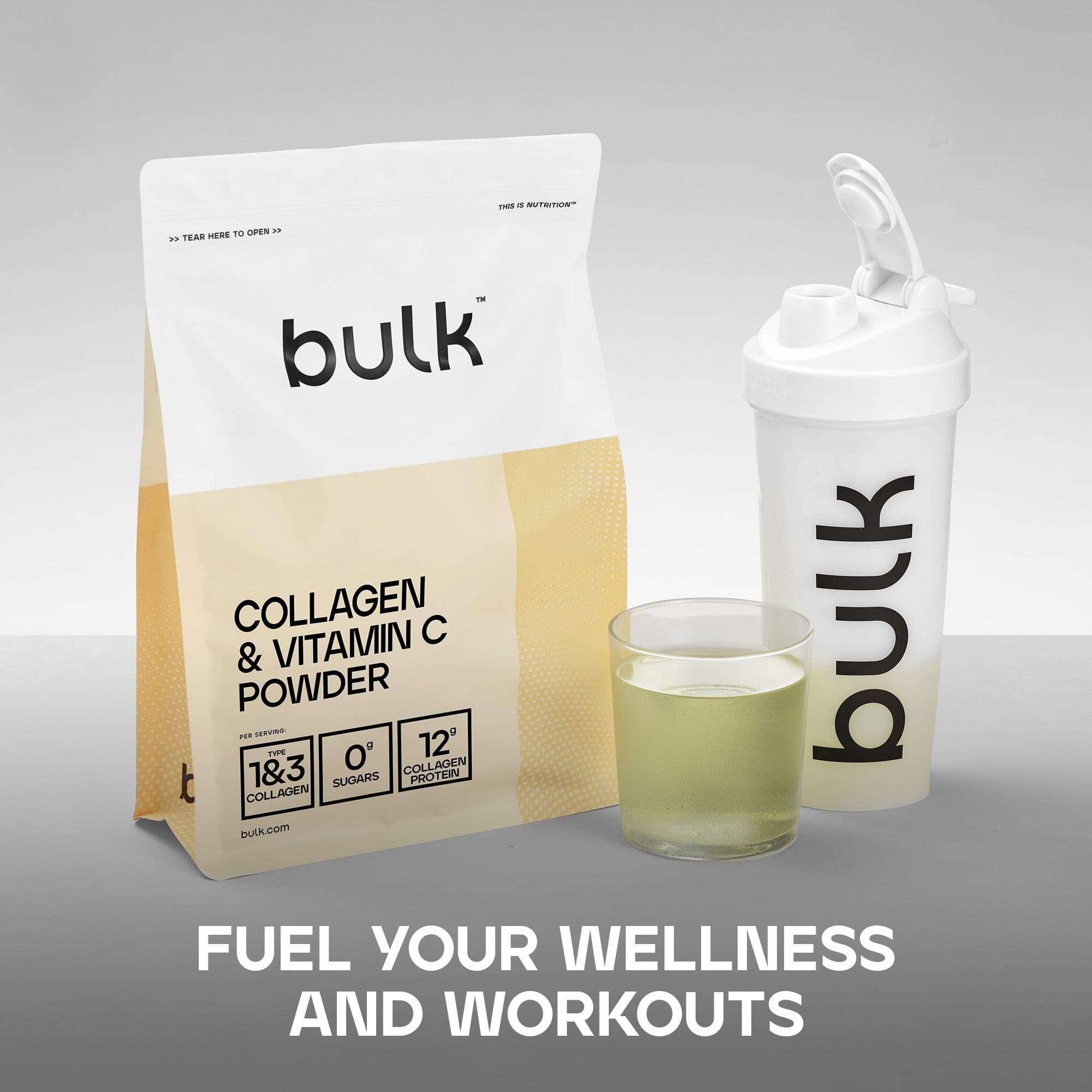 Bulk Collagen & Vitamin C Vanilla 500g by Bulk