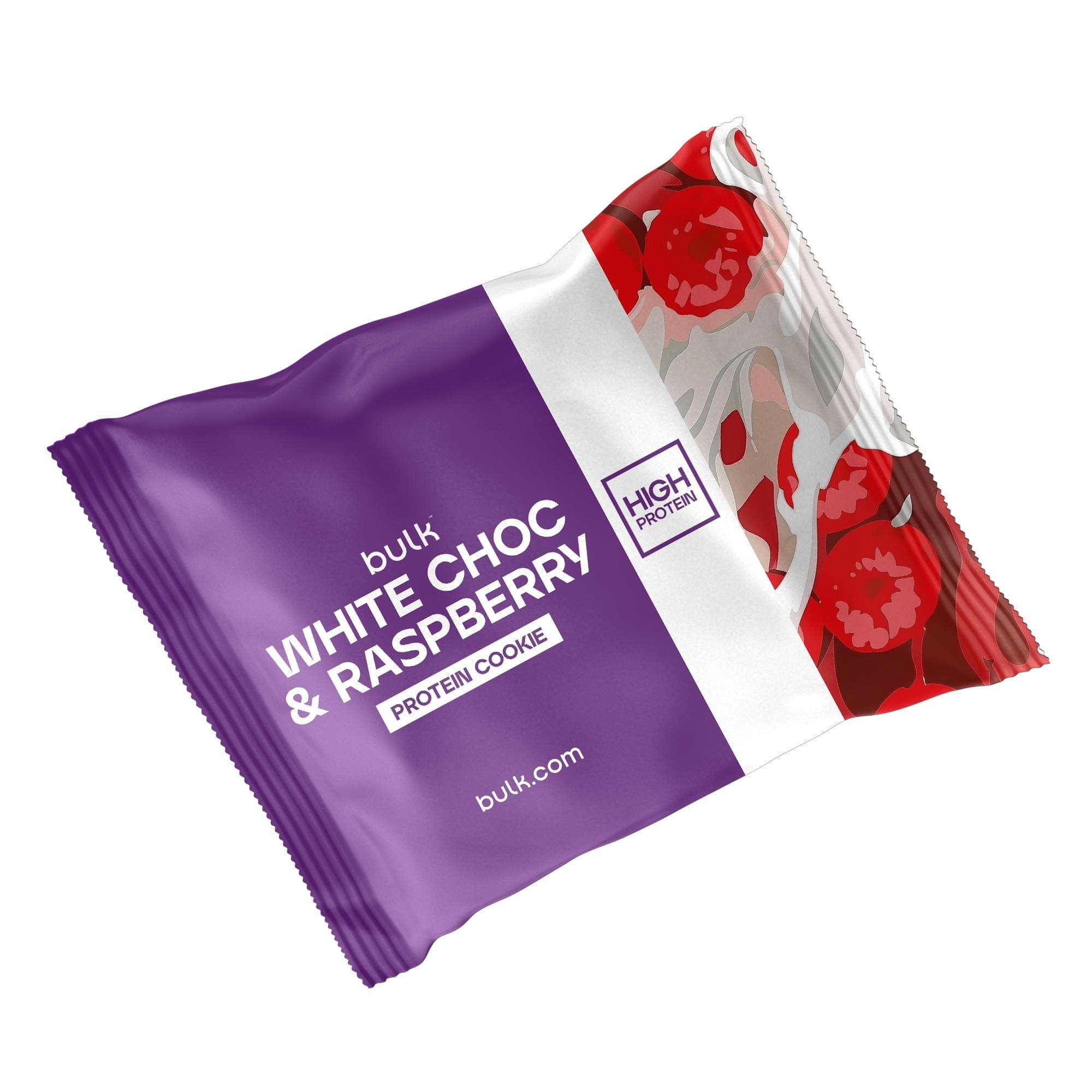 Bulk High Protein Cookies White Chocolate & Raspberry 75g by Bulk