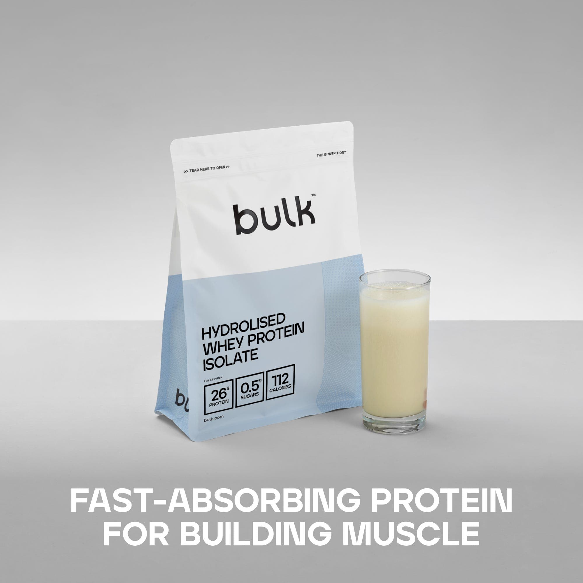 Bulk Hydrolysed Whey Protein Isolate Unflavoured 1kg by Bulk