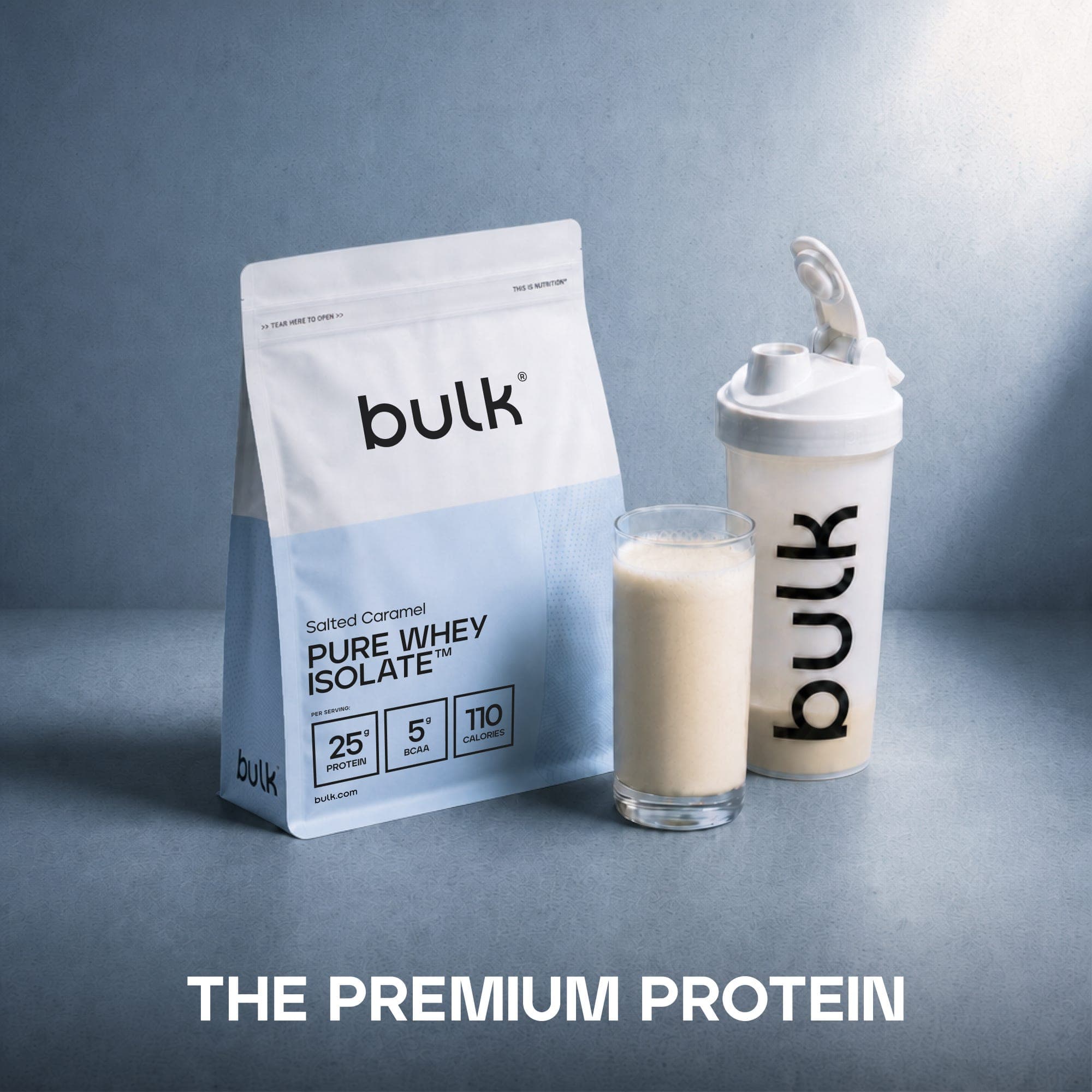 Bulk Pure Whey Isolate Salted Caramel 1kg by Bulk