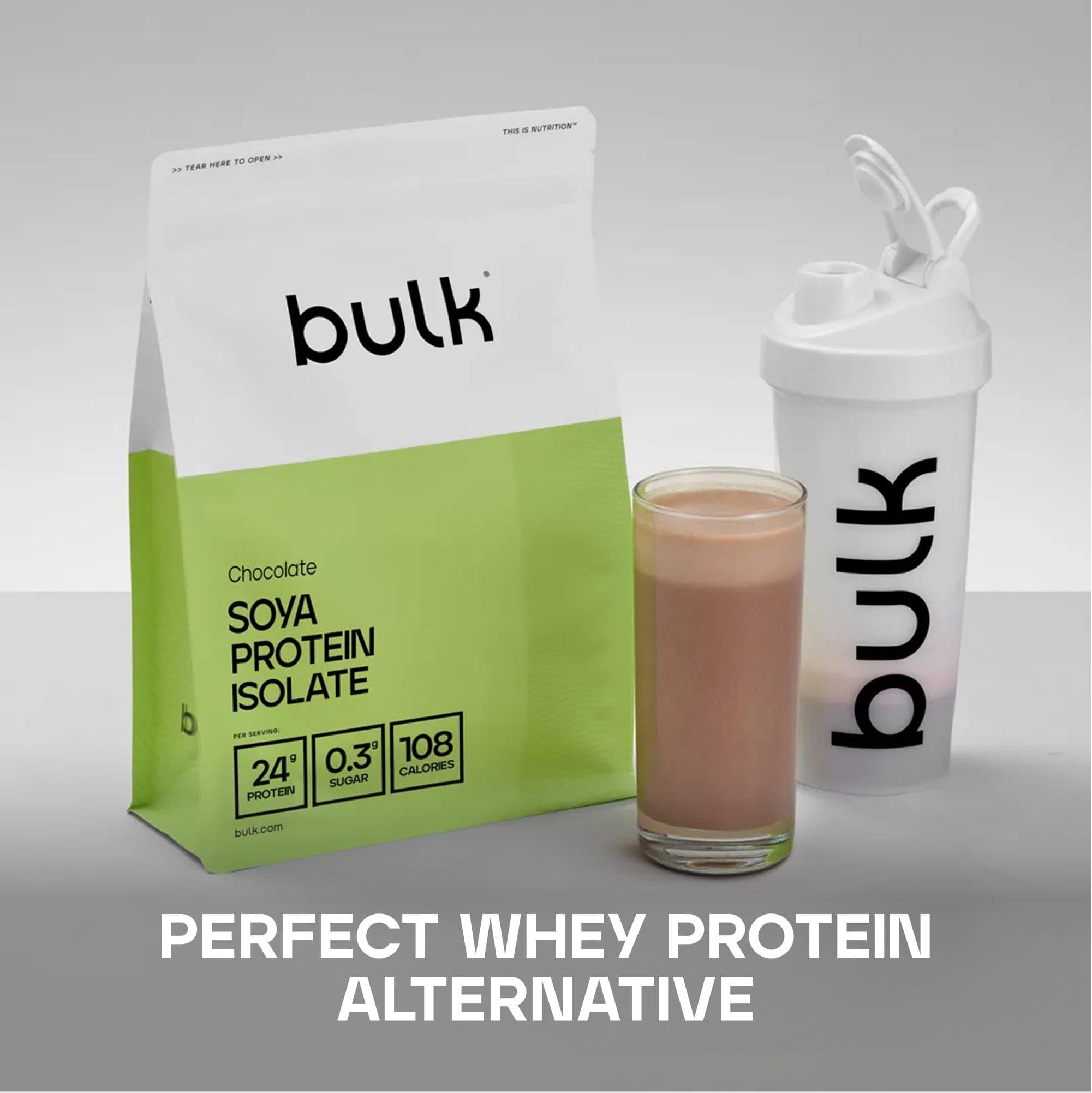 Bulk Soya Protein Isolate Chocolate 1kg by Bulk