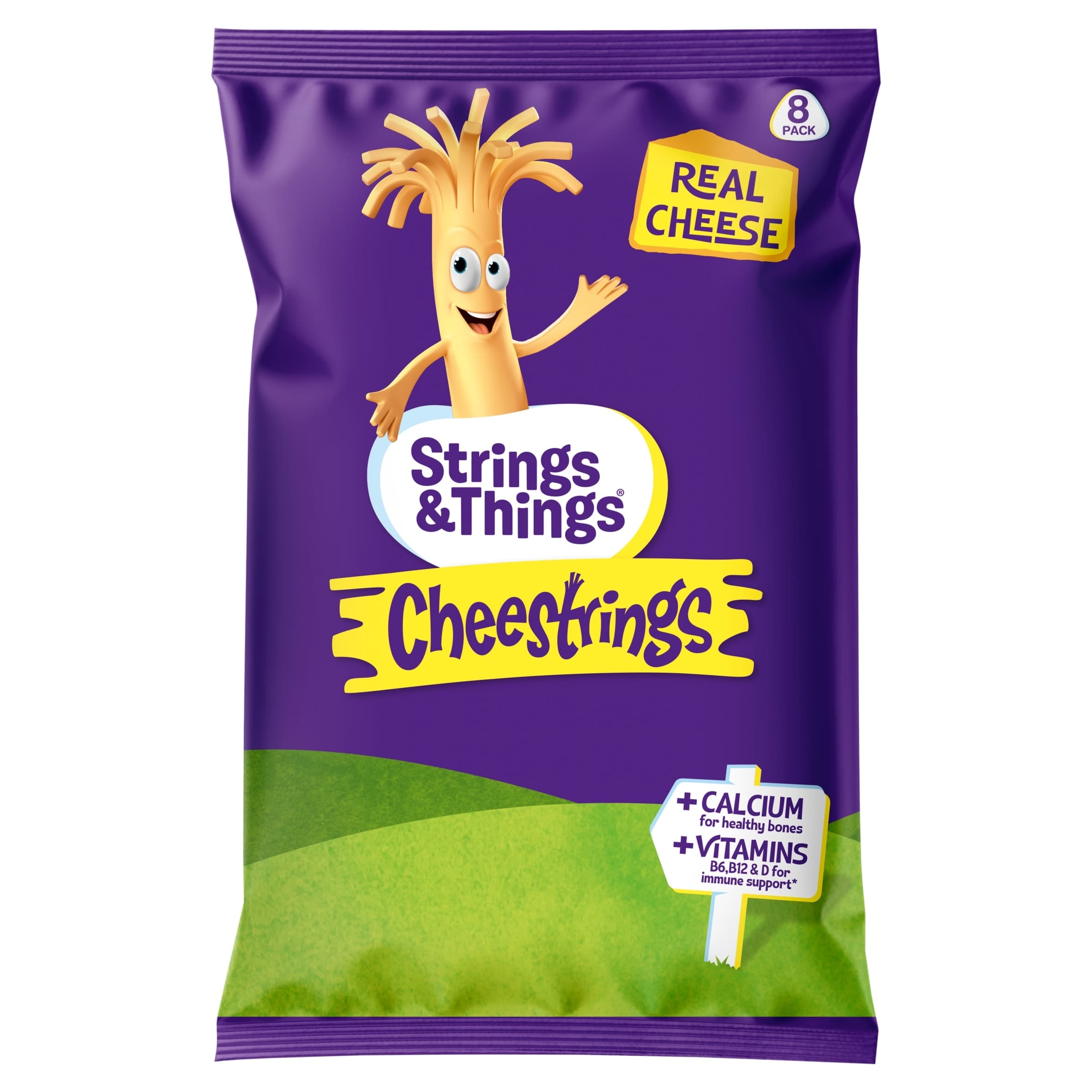 Cheestrings Original Cheese Snacks 8 x 20g by Cheestrings