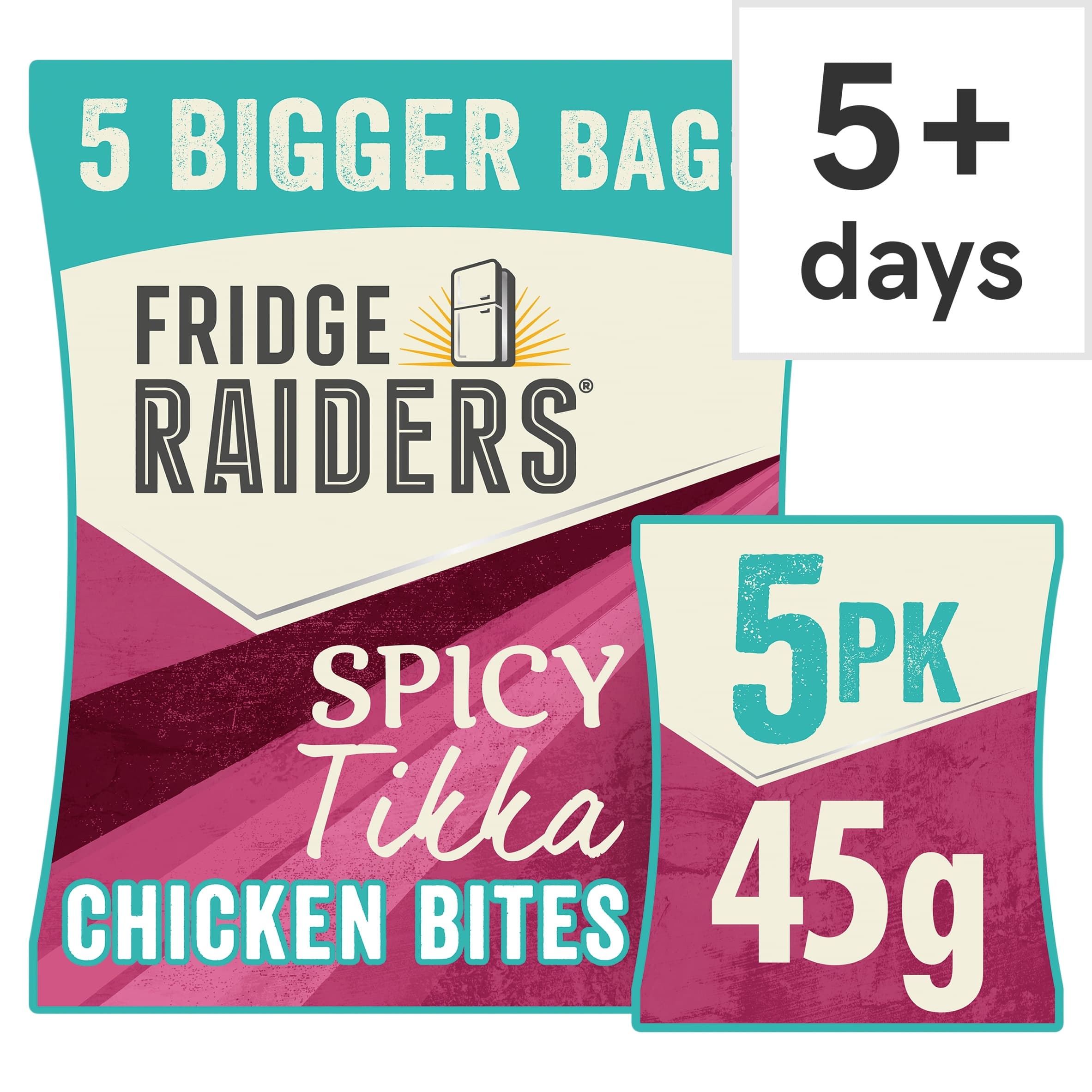Fridge Raiders Spicy Tikka Chicken Bites 5x45g by Fridge Raiders