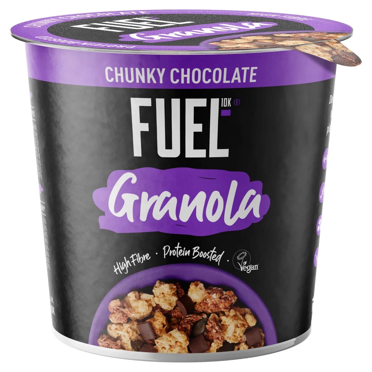 FUEL10K Chocolate Protein Granola Cereal Pot 70g by FUEL10K
