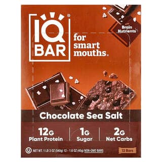 IQBAR Plant Protein Bar Chocolate Sea Salt 45g by IQBAR