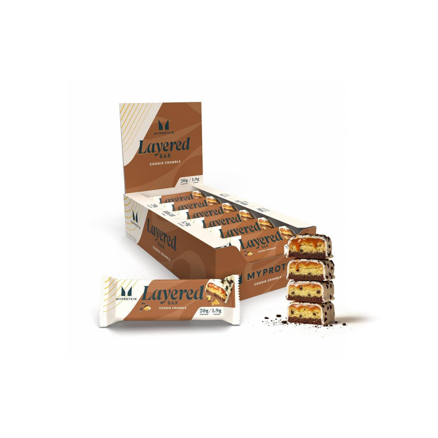 MyProtein 6 Layer Bar Cookie Crumble 12 x 60g by MyProtein