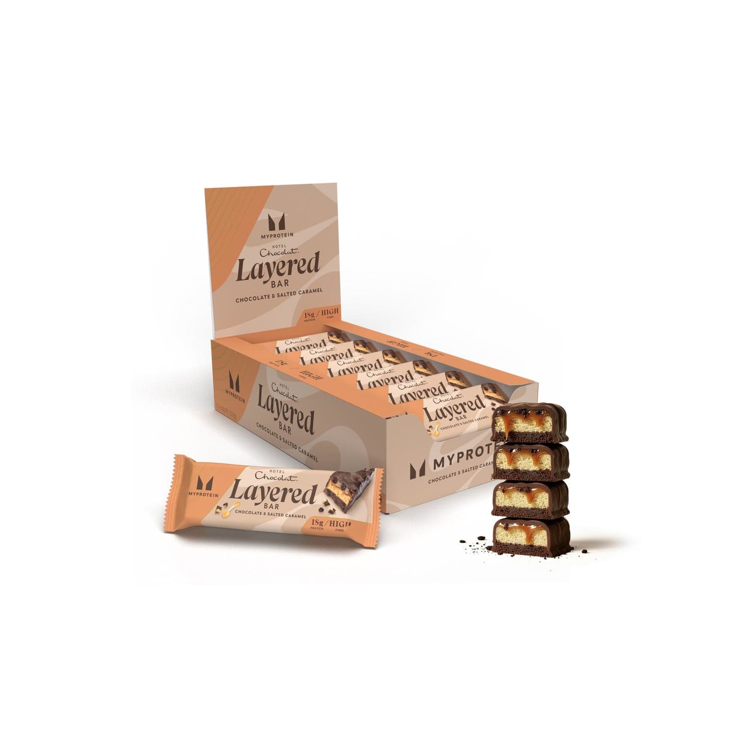 MyProtein 6 Layer Bar Hotel Chocolat - Salted Caramel 12 x 60g by MyProtein