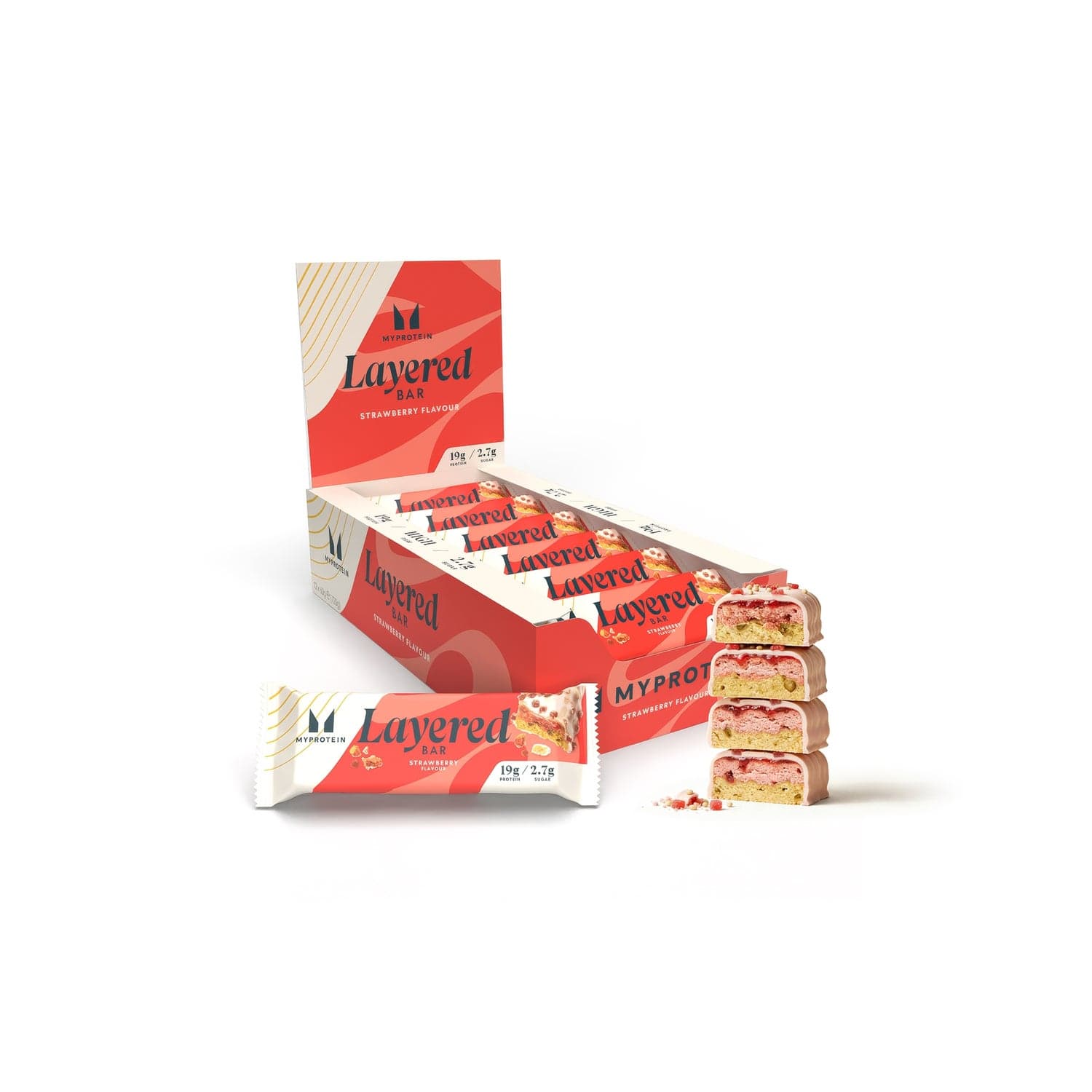 MyProtein 6 Layer Bar Strawberry 12 x 60g by MyProtein