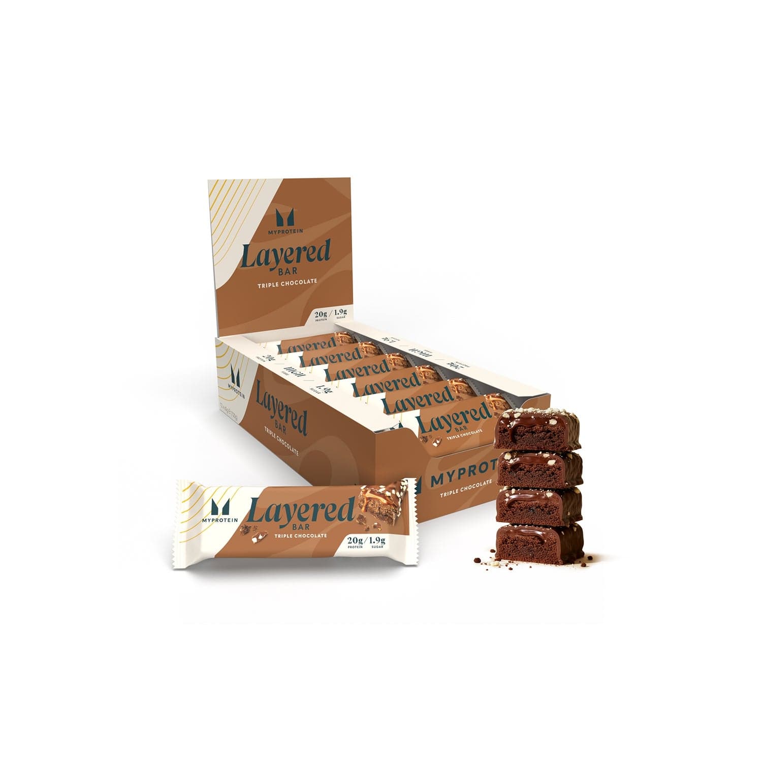 MyProtein 6 Layer Bar Triple Chocolate Fudge 12 x 60g by MyProtein