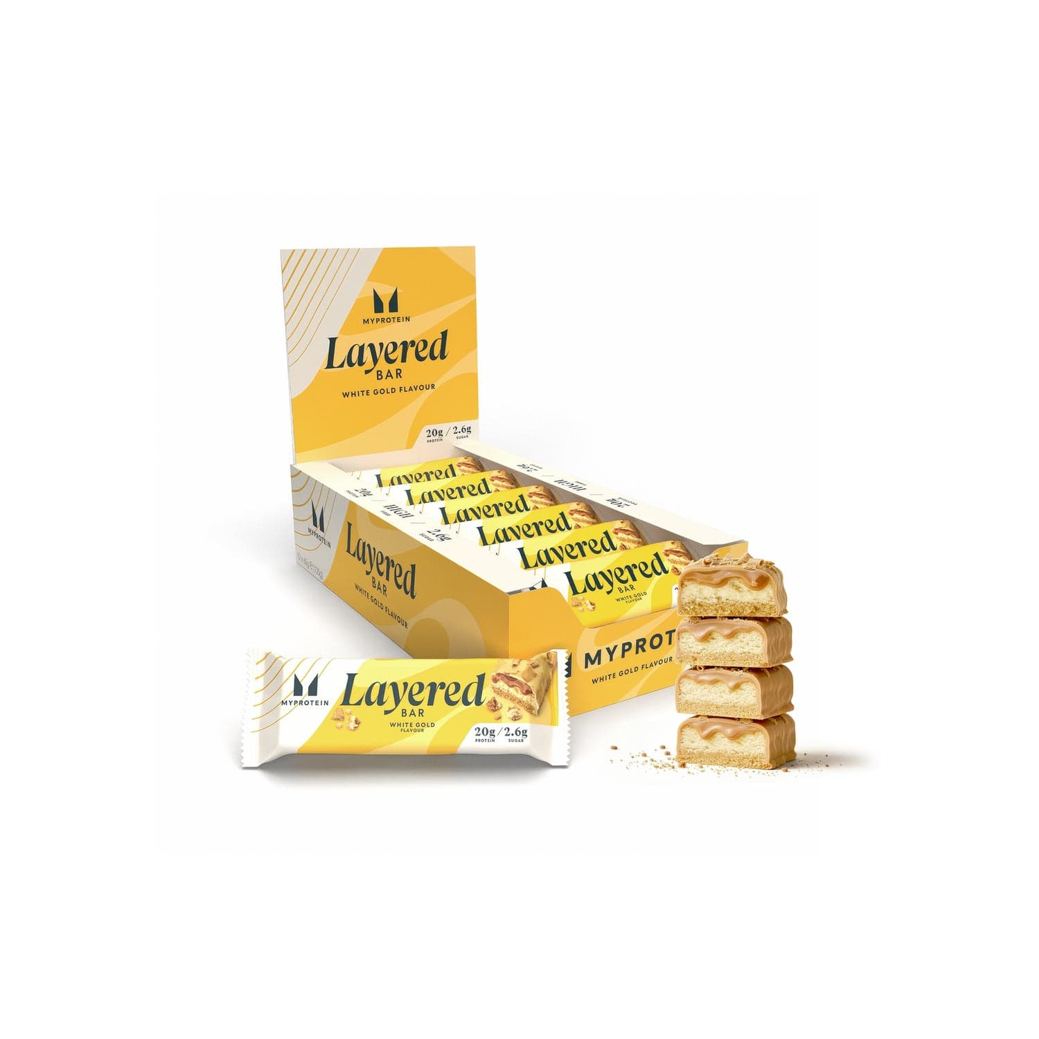 MyProtein 6 Layer Bar White Gold 12 x 60g by MyProtein