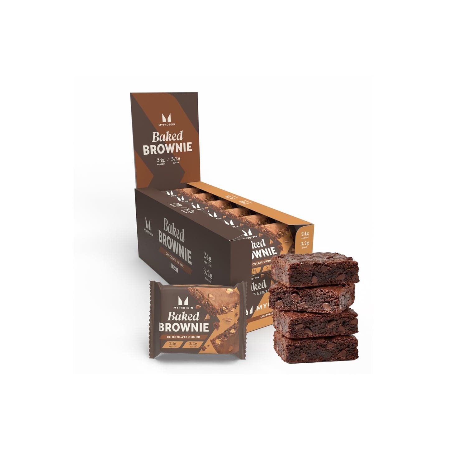 MyProtein Baked Brownie Chocolate Chunk 12 x 75g by MyProtein