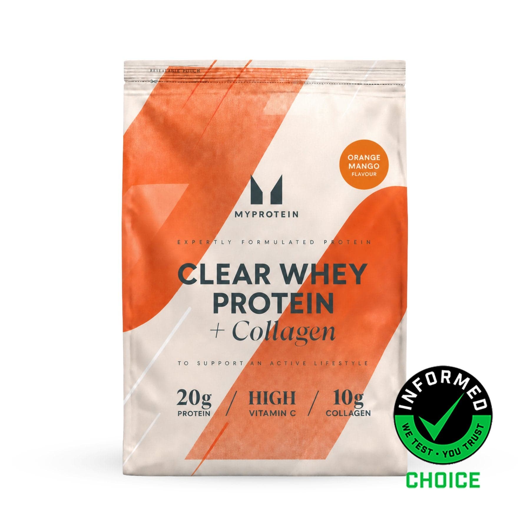 MyProtein Clear Whey Protein + Collagen Orange Mango 1kg by MyProtein