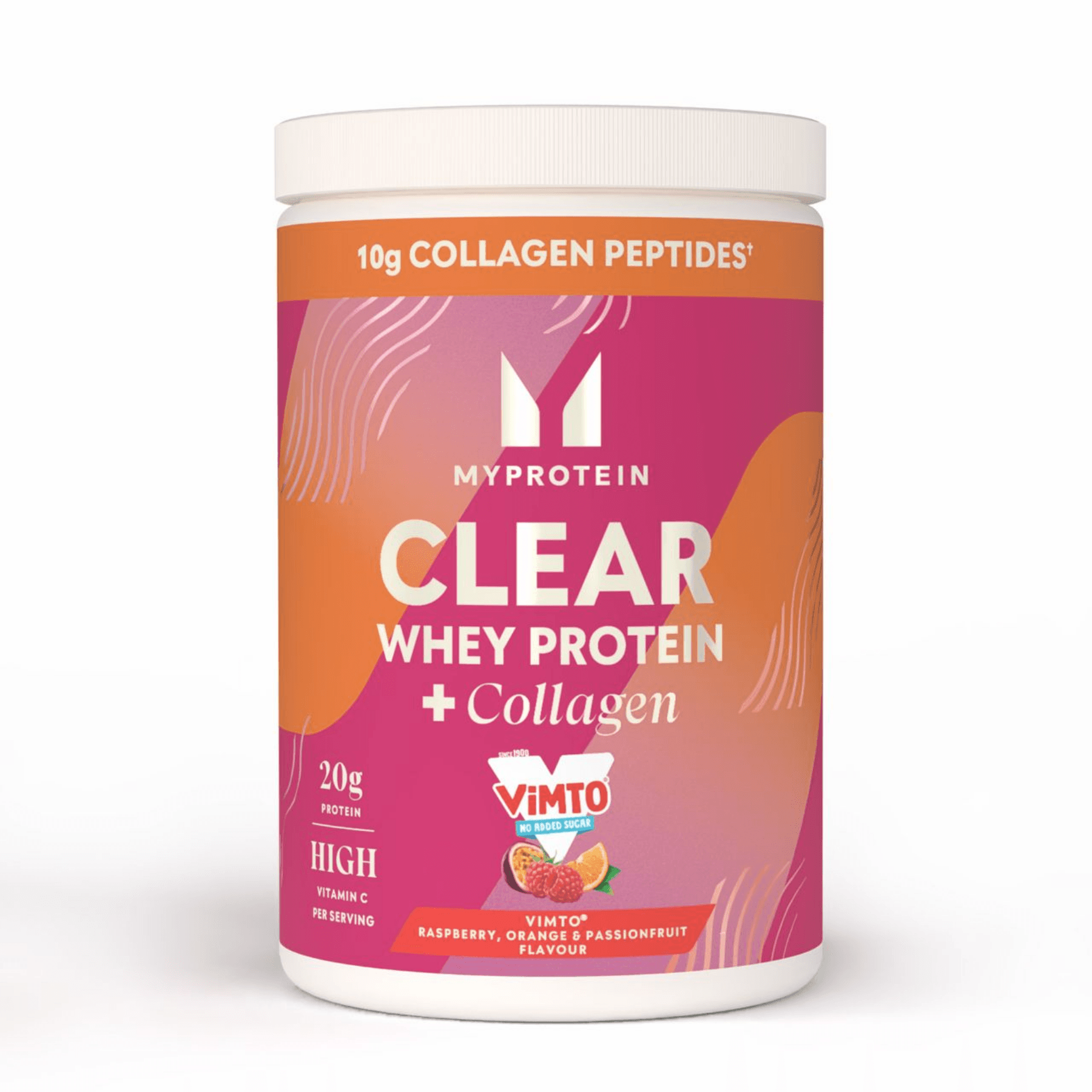 MyProtein Clear Whey Protein + Collagen Vimto Raspberry, Orange, Passionfruit 875g by MyProtein