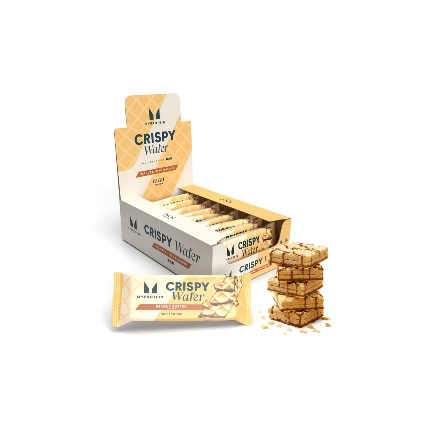MyProtein Crispy Protein Wafer Peanut Butter 10 Bars by MyProtein