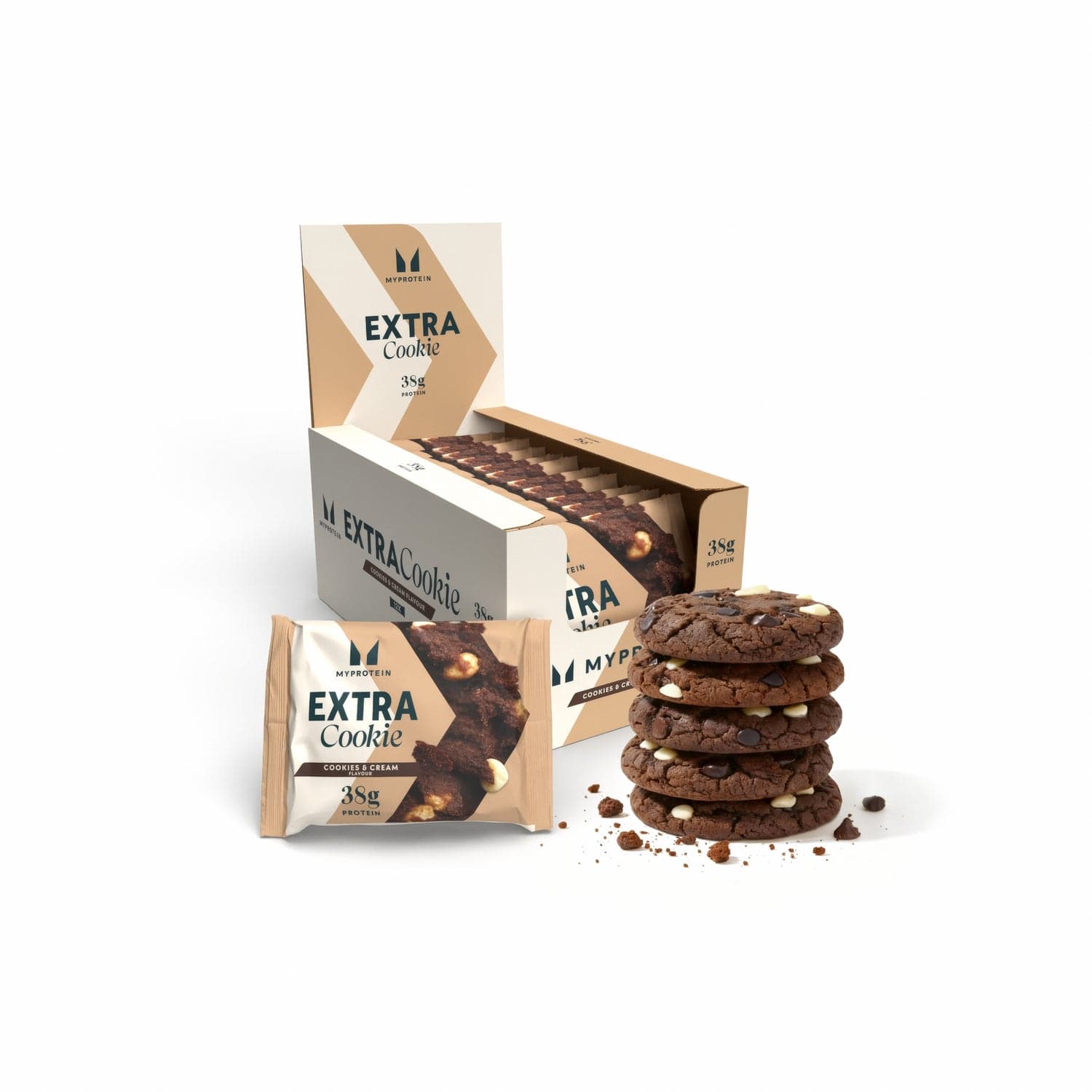 MyProtein Extra Protein Cookie Cookies and Cream 12 x 75g by MyProtein