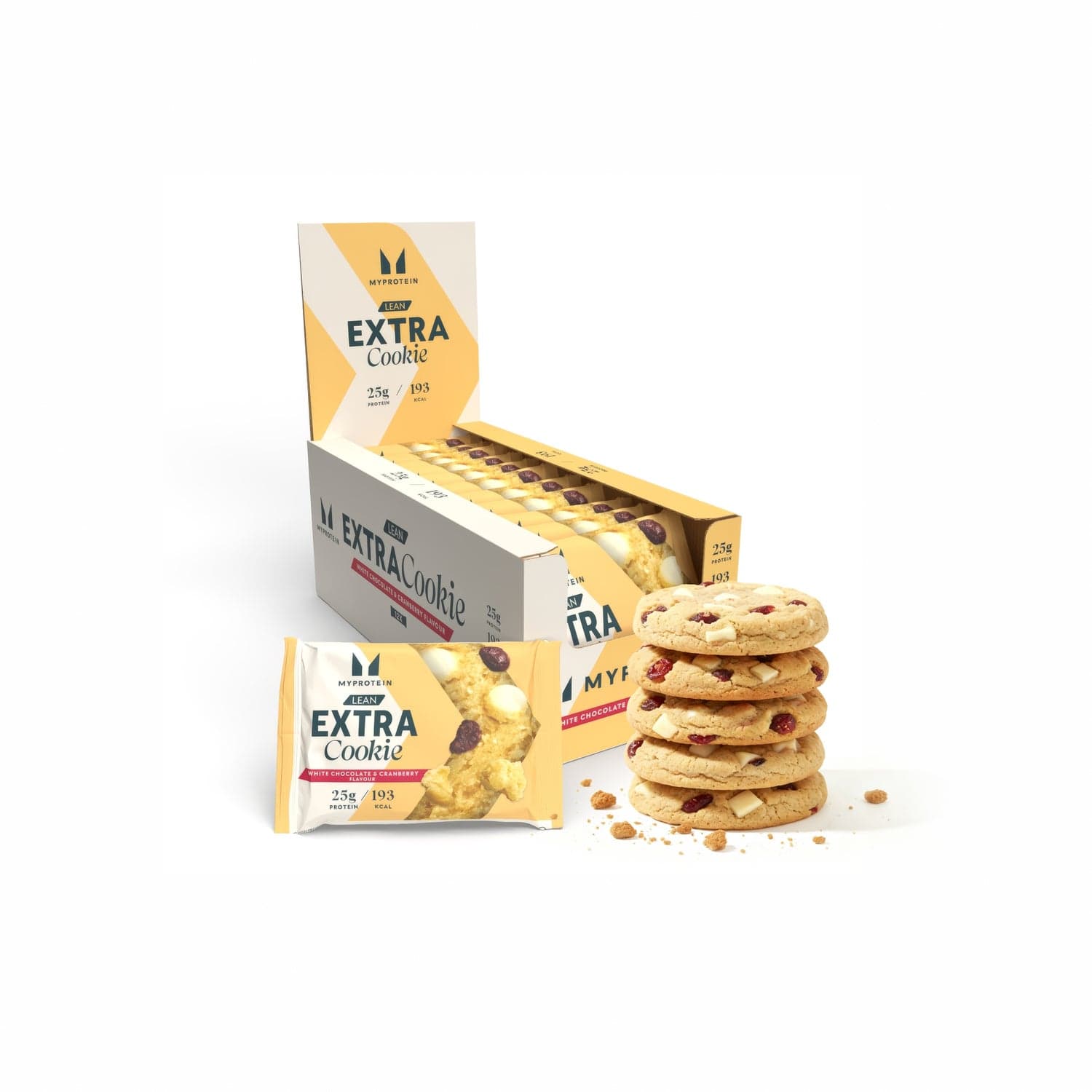 MyProtein Extra Protein Cookie White Chocolate & Cranberry (Lean) 12 x 50g by MyProtein