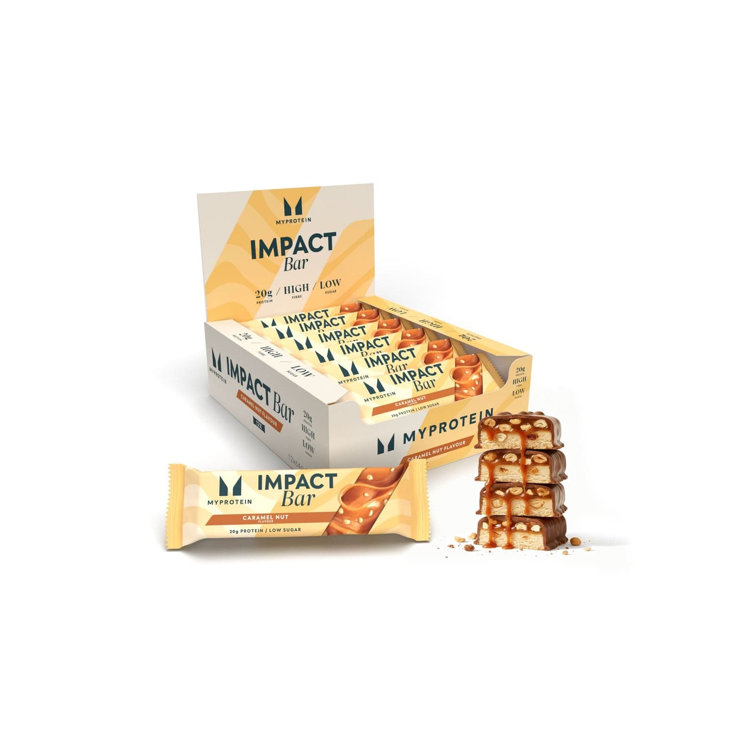 MyProtein Impact Protein Bar Caramel Nut 12 x 64g by MyProtein