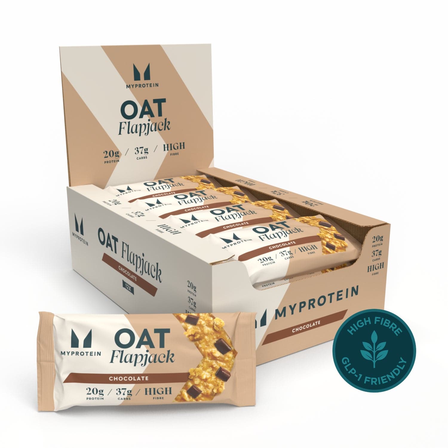 MyProtein Oat Protein Flapjack Chocolate Chunk 12 x 80g by MyProtein