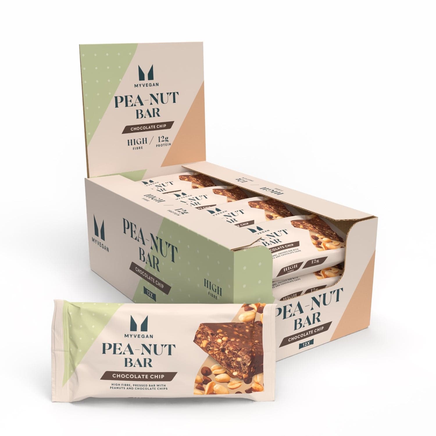 MyProtein Pea-Nut Protein Bar Chocolate Chip 12 x 75g by MyProtein