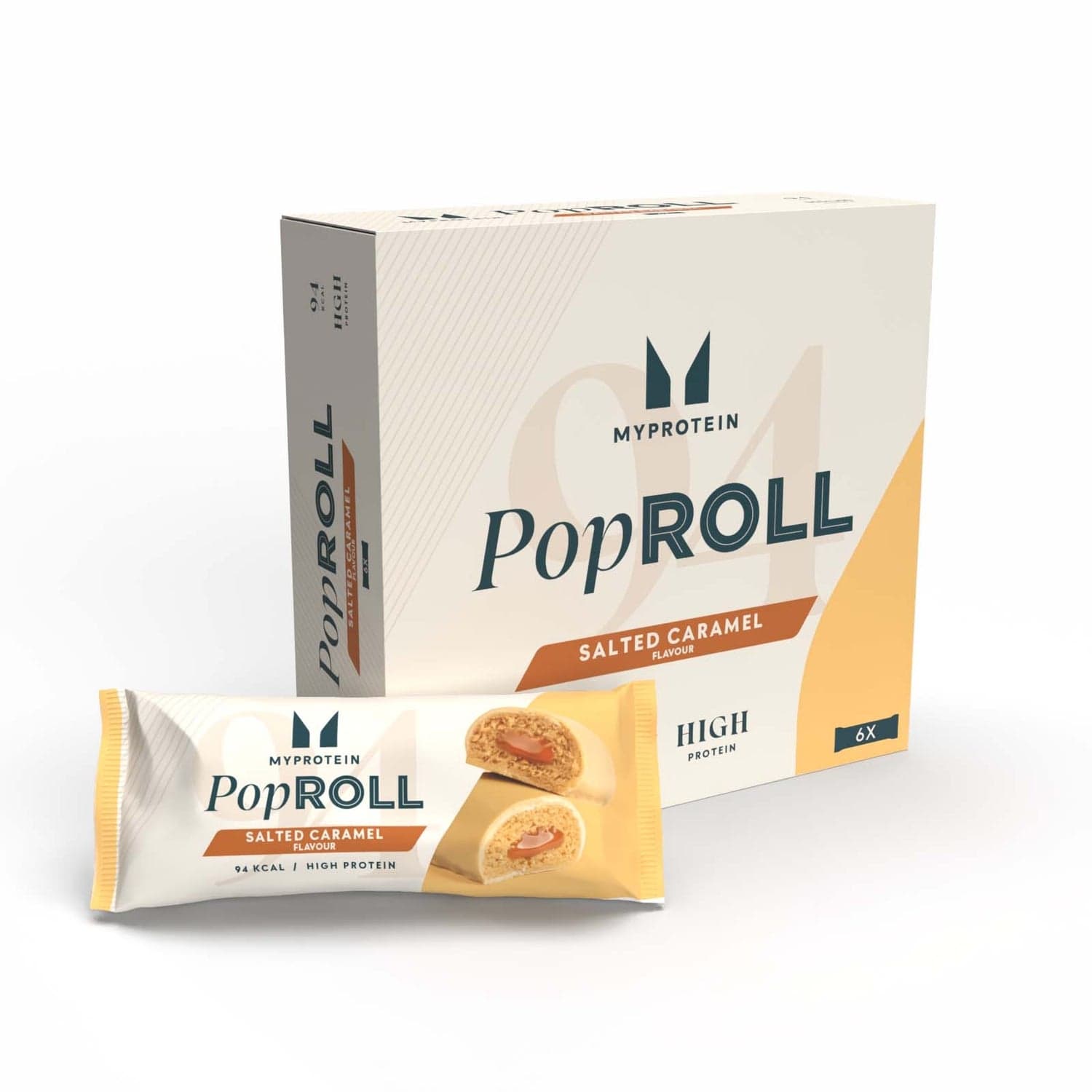 MyProtein Pop Roll Protein Snack Salted Caramel 6 x 27g by MyProtein