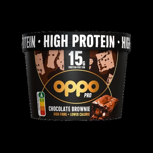 Oppo Pro High Protein Chocolate Brownie Ice Cream 240ml by Oppo Brothers