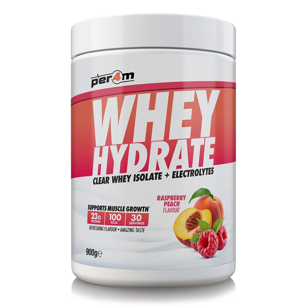Per4m Whey Hydrate Raspberry Peach 900g by Per4m