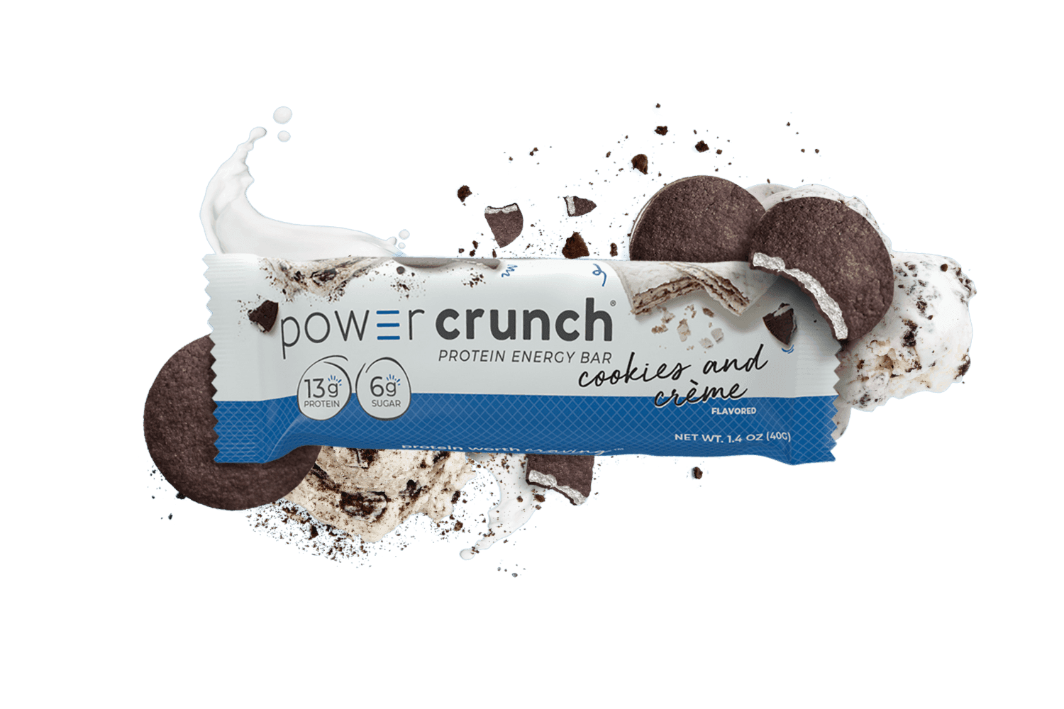 Power Crunch Protein Energy Bar Cookies & Cream 40g by BNRG