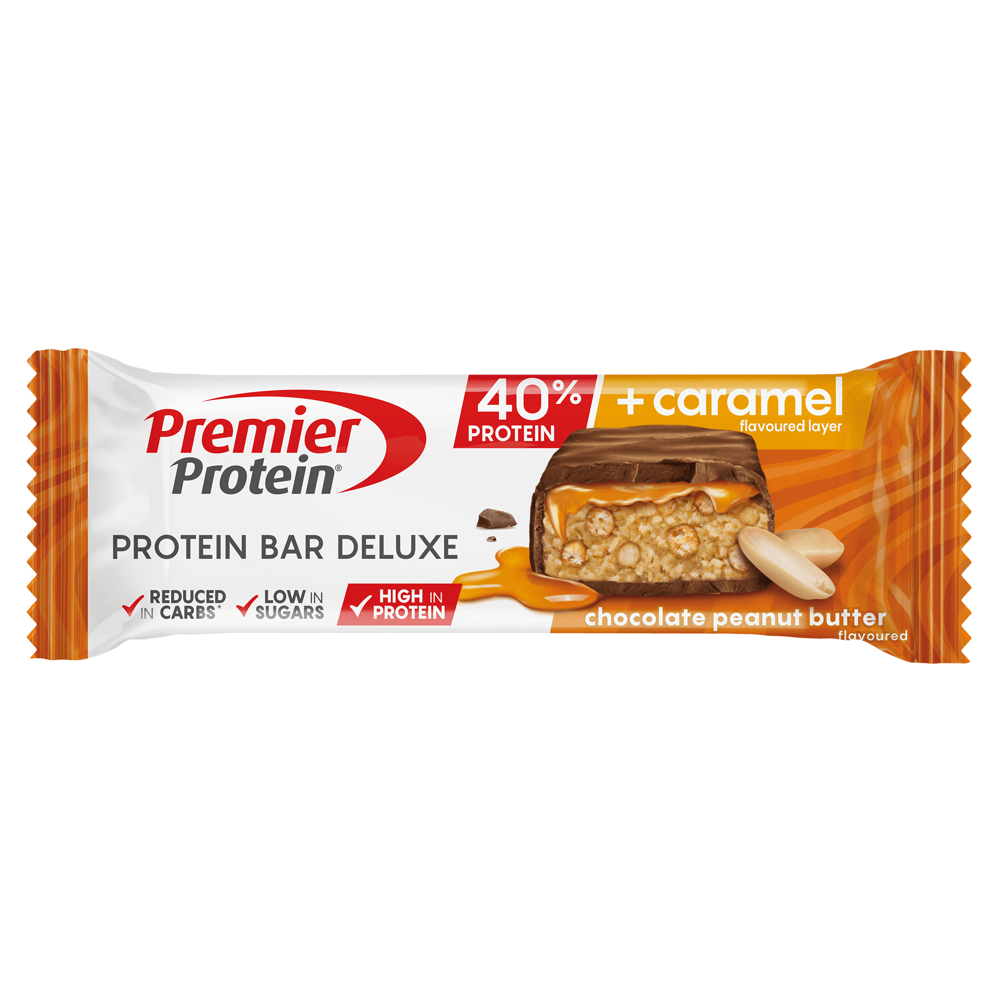 Premier Protein Protein Bar Deluxe 40% Chocolate Peanut Butter 50g by Premier Protein