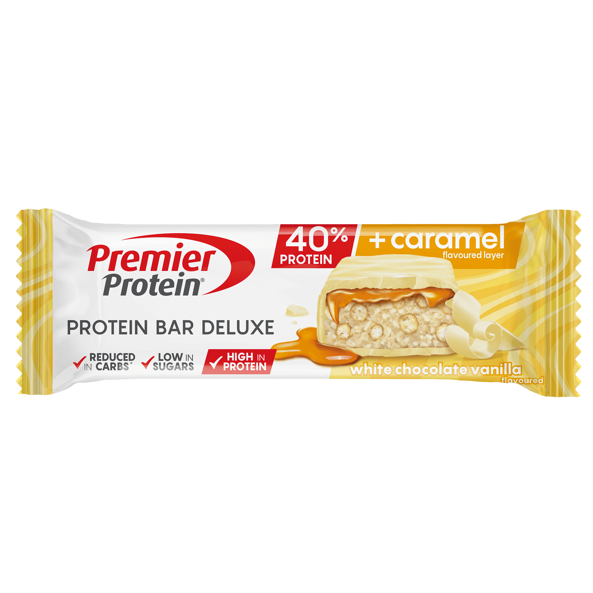 Premier Protein Protein Bar Deluxe 40% White Chocolate Vanilla 50g by Premier Protein