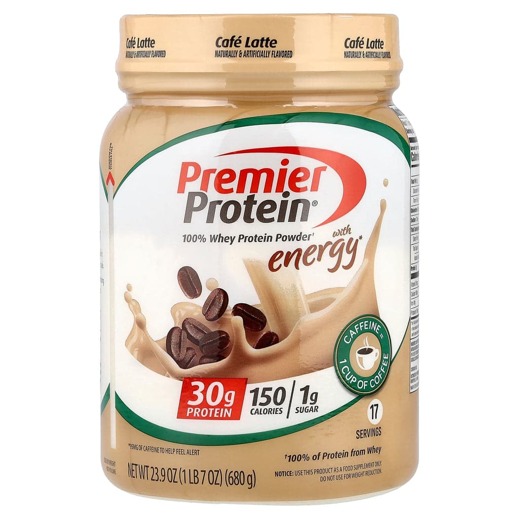 Premier Protein Whey 100% with Energy Café Latte 680g by Premier Protein
