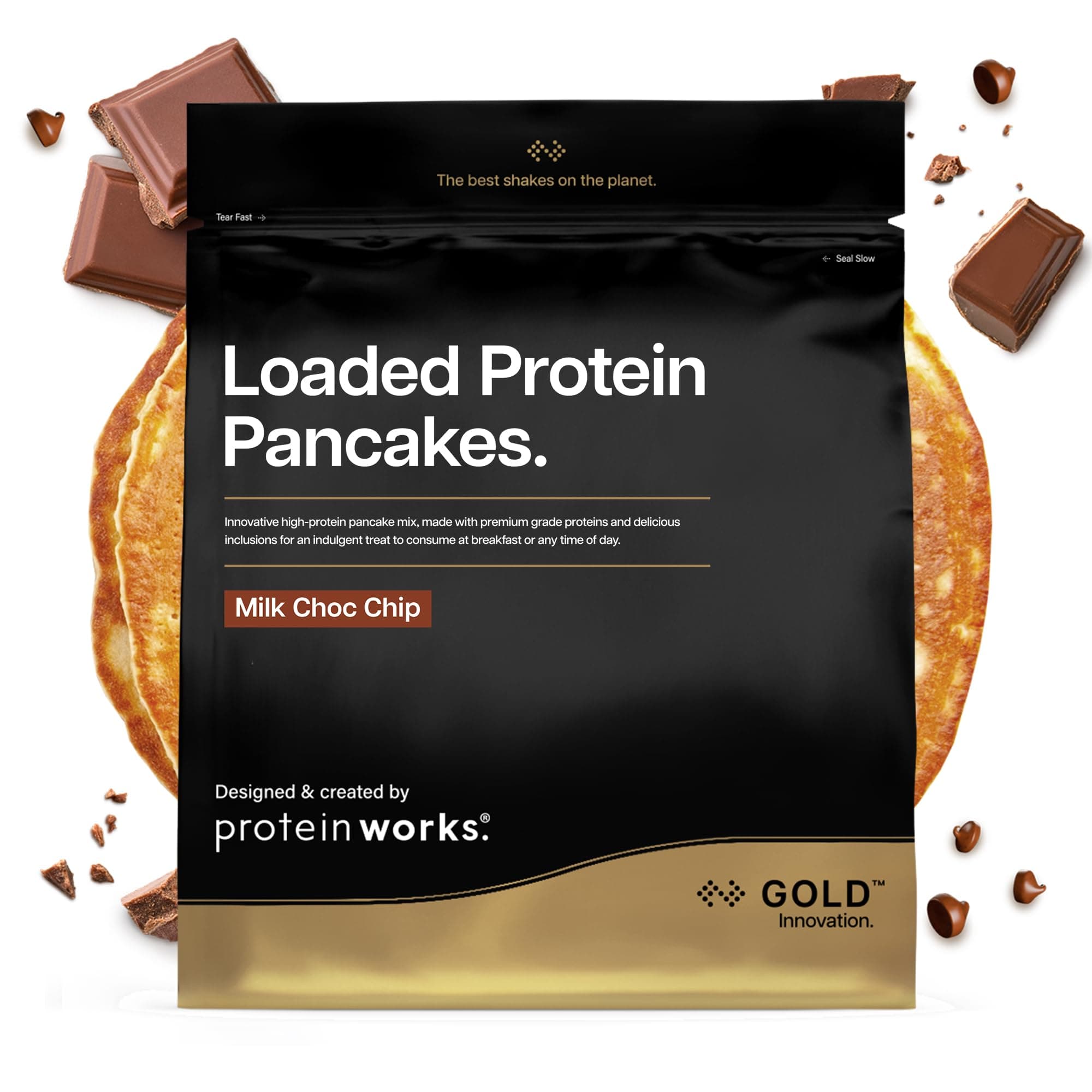 Protein Works Loaded Protein Pancakes - Milk Choc Chip 1kg by Protein Works