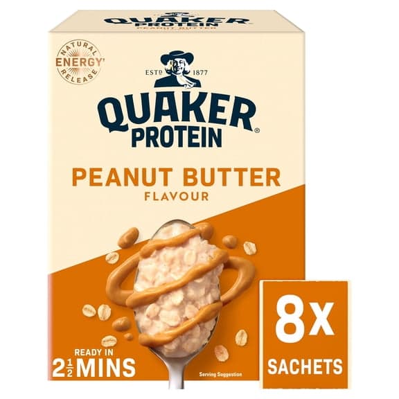 Quaker Protein Peanut Butter Microwavable Oats 344g by Quaker