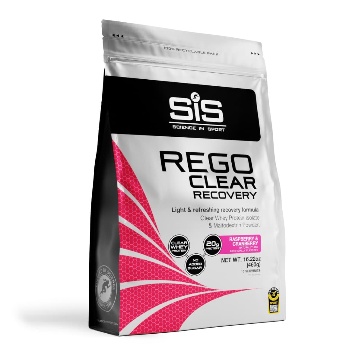 Science in Sport REGO Clear Recovery Raspberry & Cranberry 460g by Science in Sport