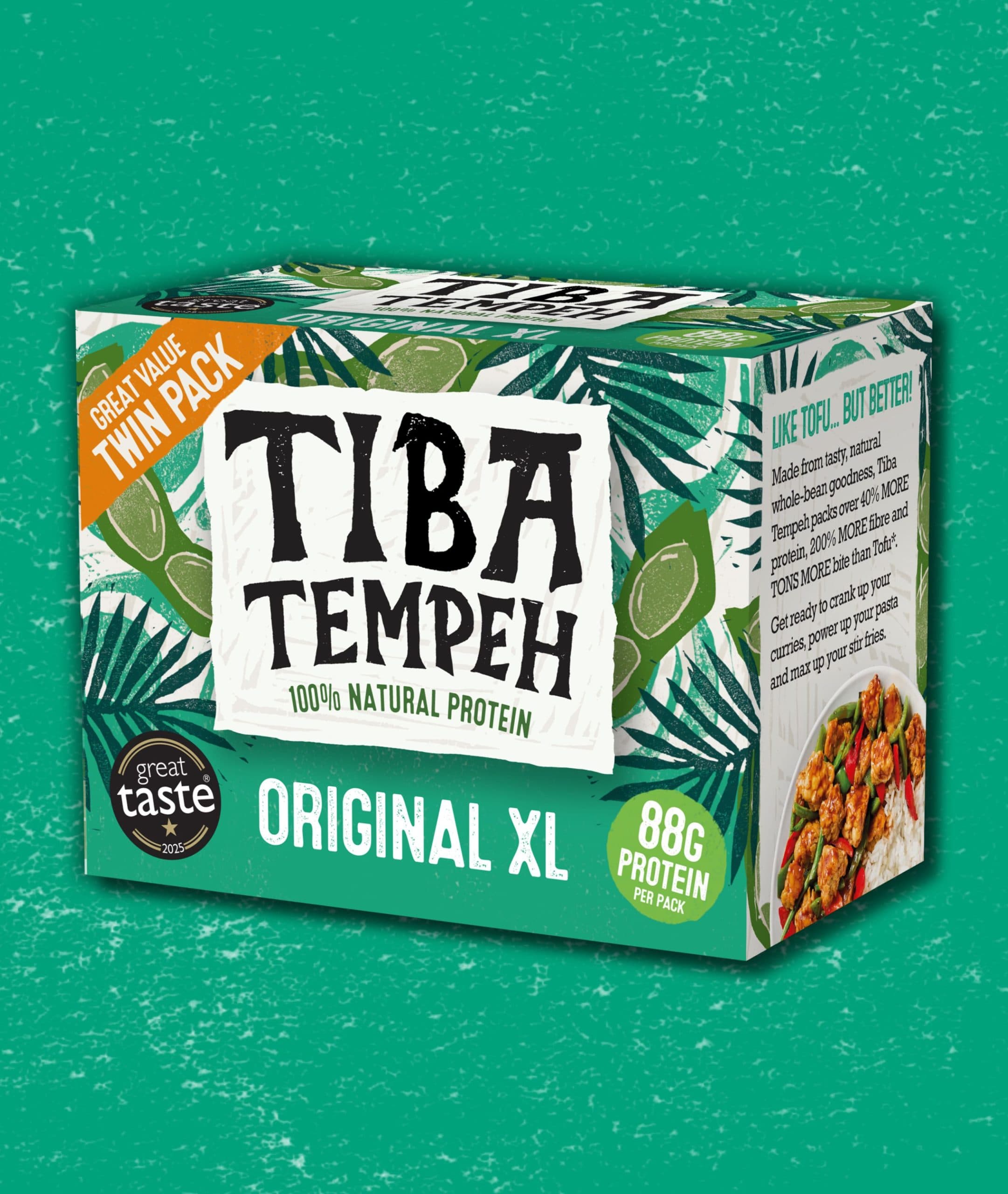 Tiba Tempeh Organic Original XL Block 400g by Tiba Tempeh