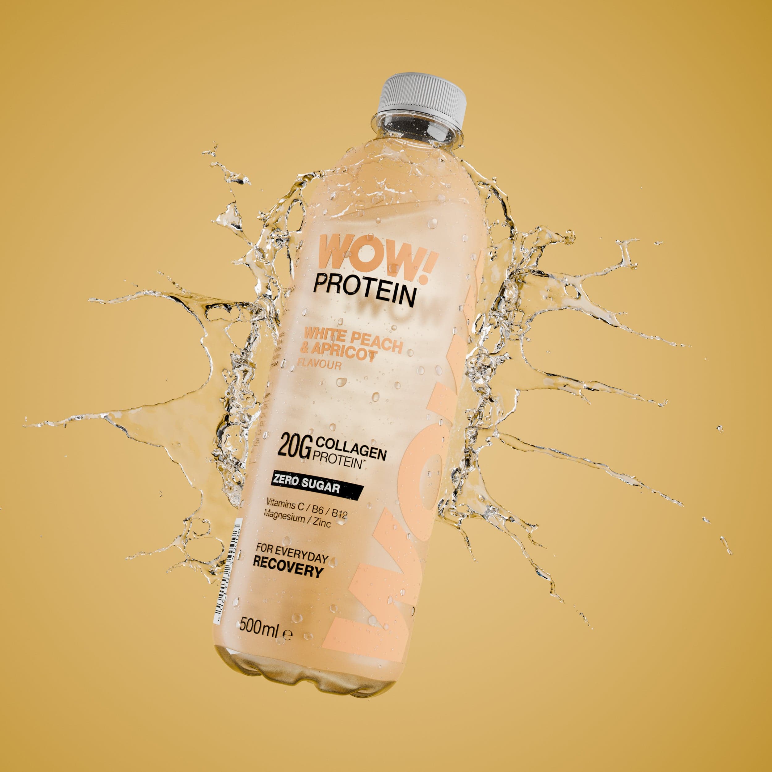 WOW Hydrate Protein Water Pro White Peach & Apricot 500ml by WOW Hydrate