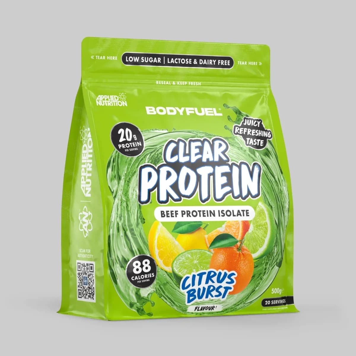 BodyFuel Clear Beef Protein Isolate — Citrus Burst 500g by Applied Nutrition