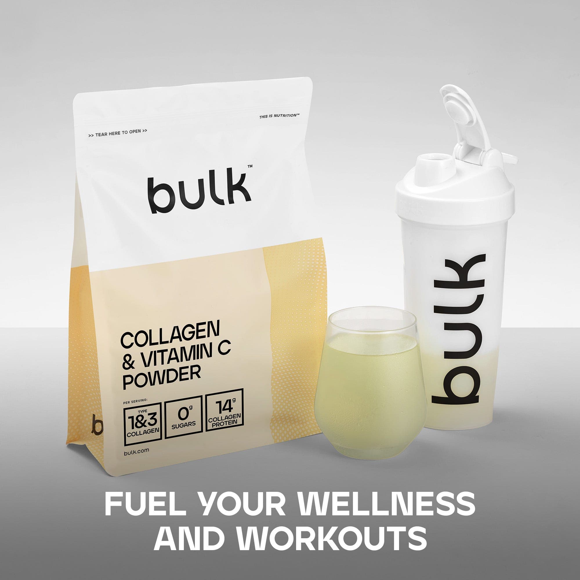 Bulk Collagen & Vitamin C Unflavoured 500g by Bulk