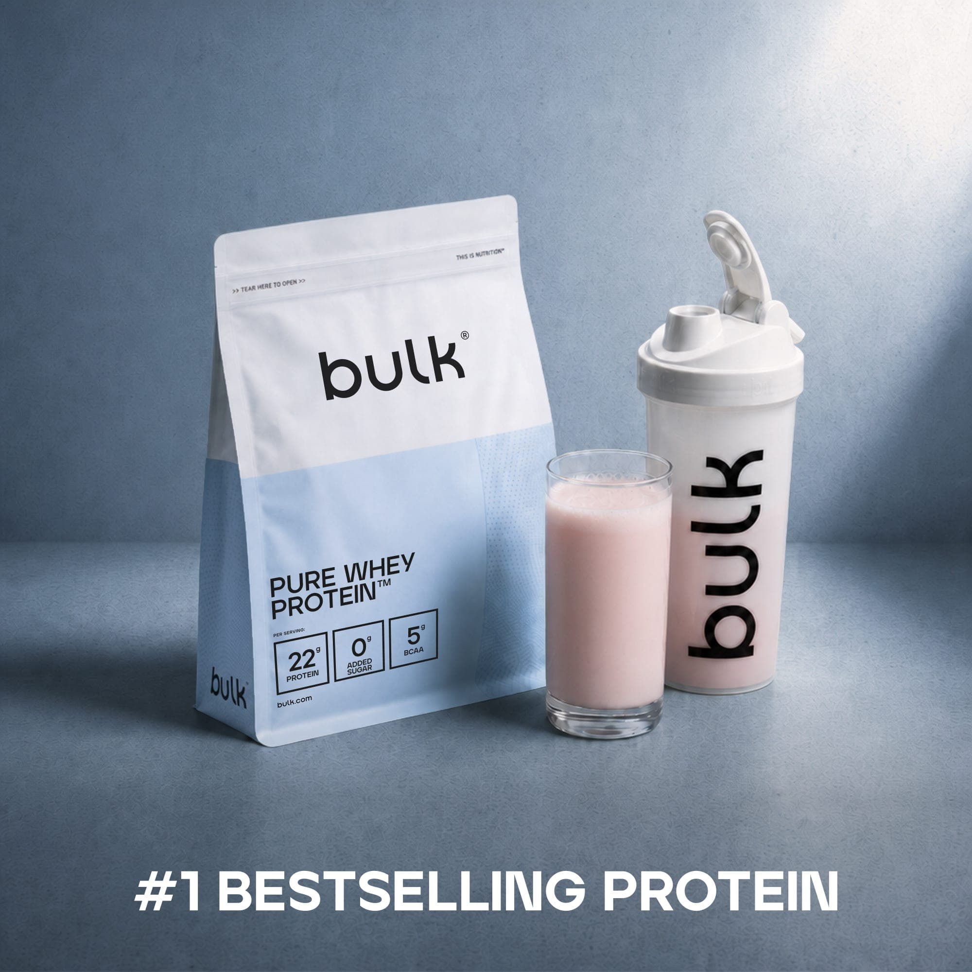 Bulk Pure Whey Protein Berries & Cream 1kg by Bulk