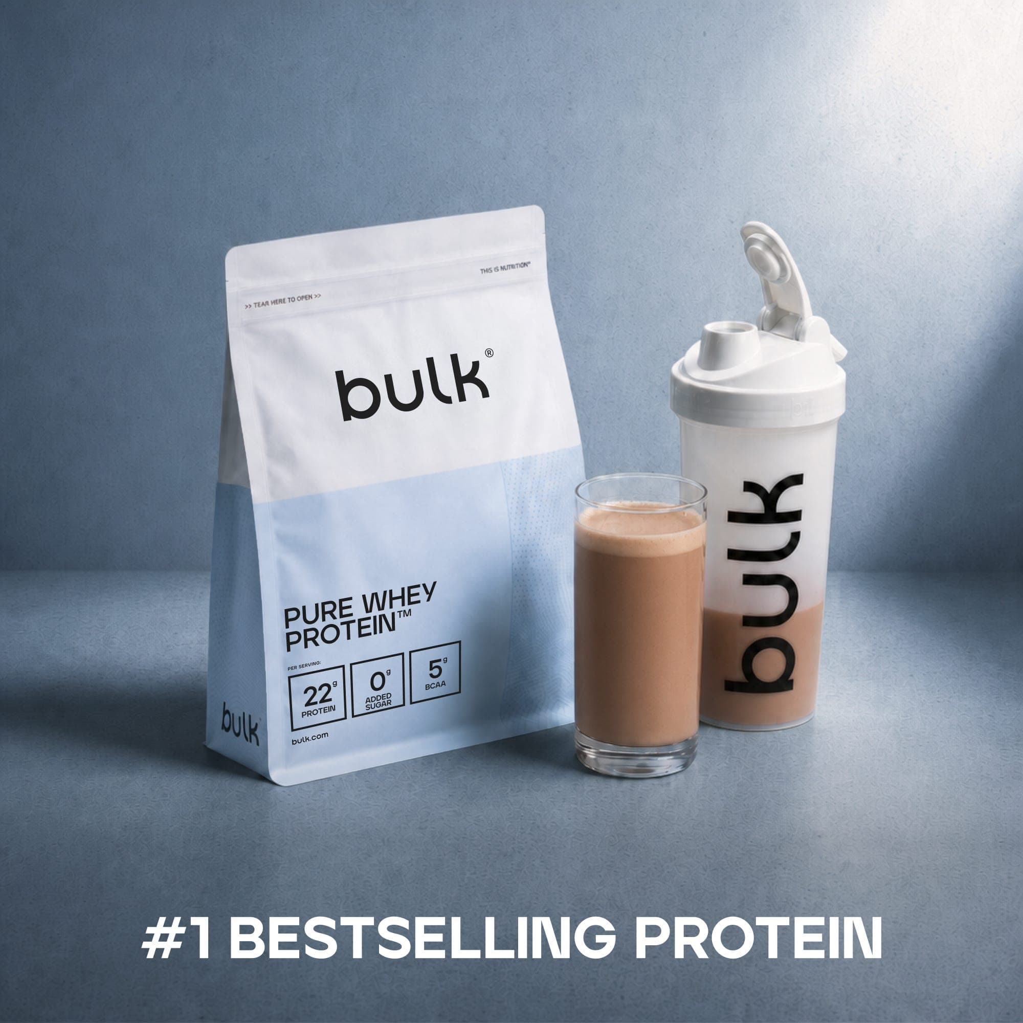 Bulk Pure Whey Protein Strawberry + Collagen 1kg by Bulk