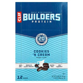 Clif Builders Protein Bar Cookies N Cream 68g by Clif Bar