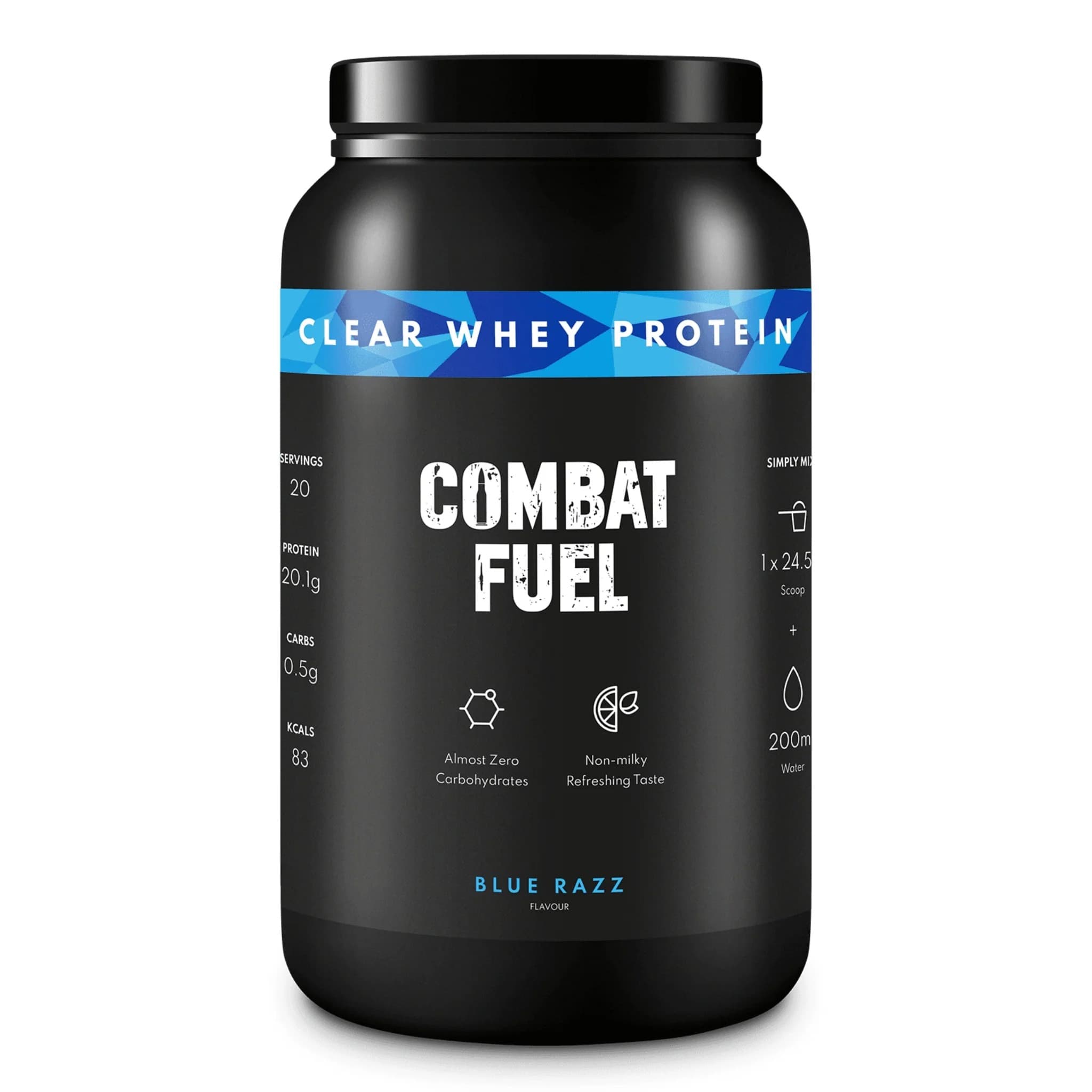 Combat Fuel Clear Whey Protein Blue Razz 500g by Combat Fuel