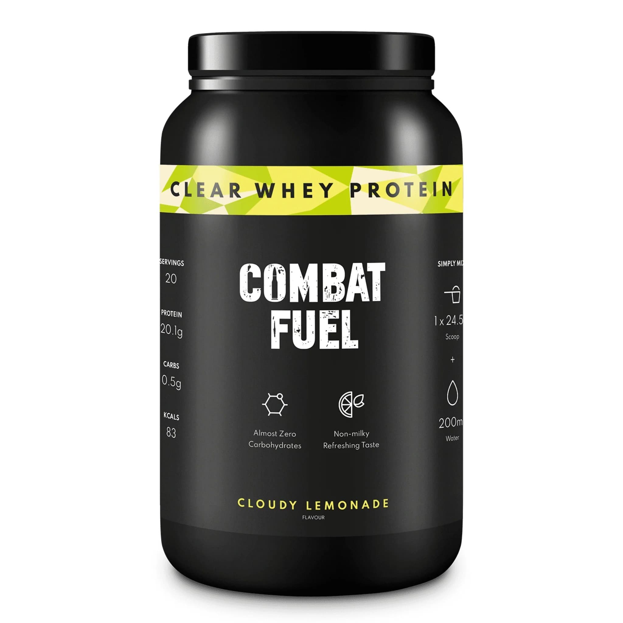 Combat Fuel Clear Whey Protein Cloudy Lemonade 500g by Combat Fuel