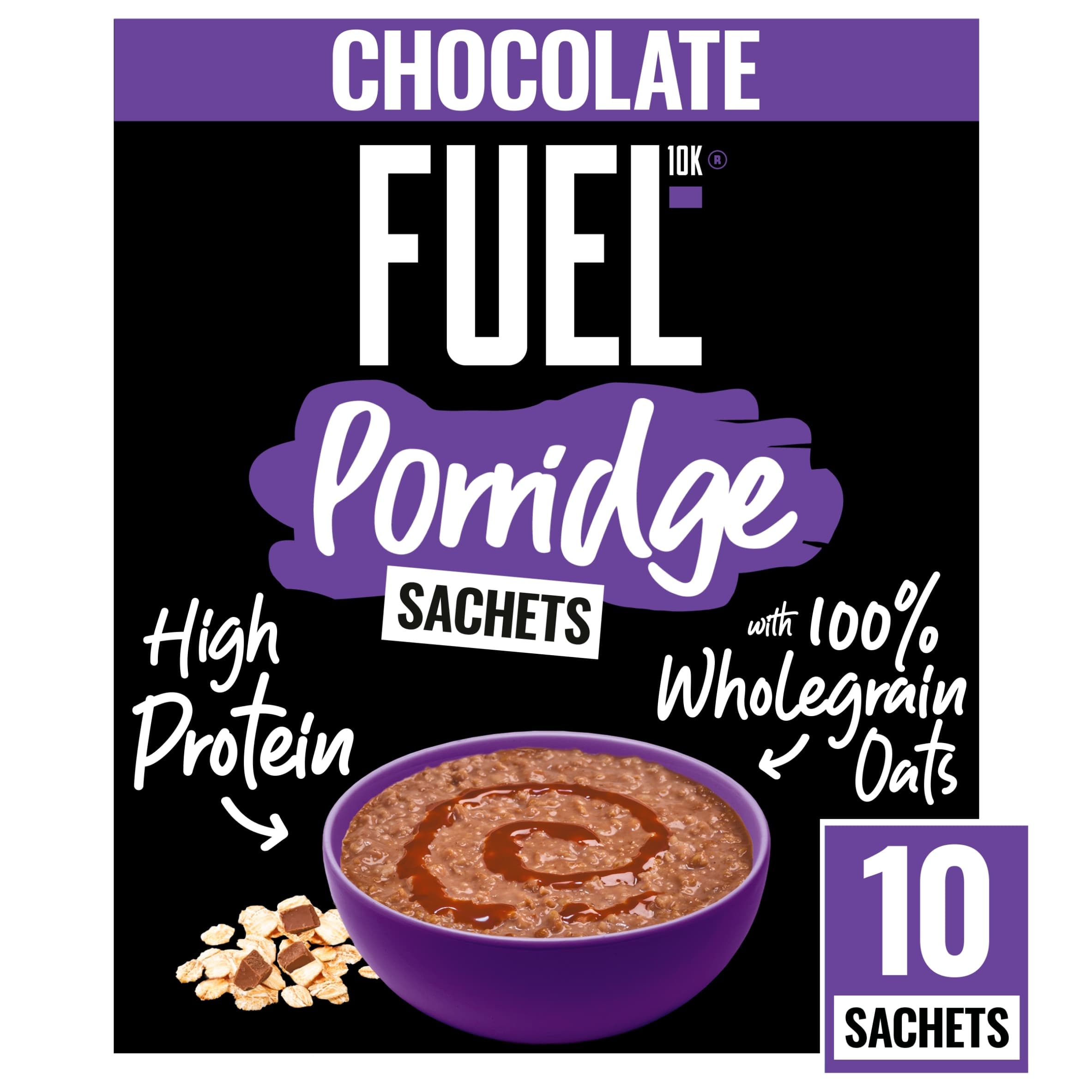FUEL10K Chocolate Protein Porridge Sachets 360g by FUEL10K