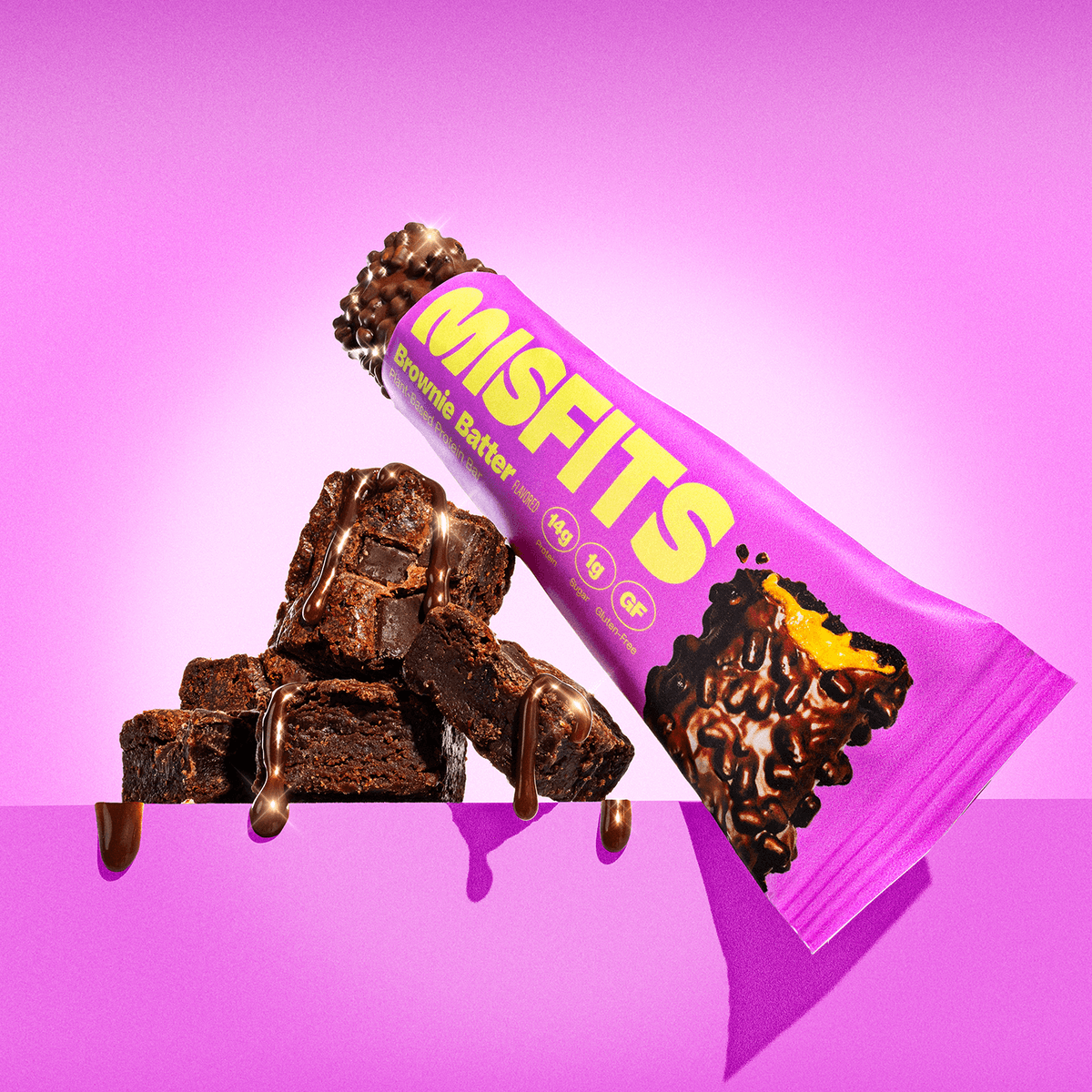 Misfits Plant Powered Protein Bar - Brownie Batter by Misfits