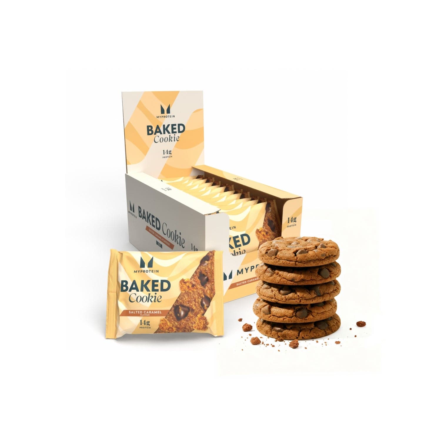 MyProtein Baked Protein Cookie Salted Caramel 12 x 75g by MyProtein