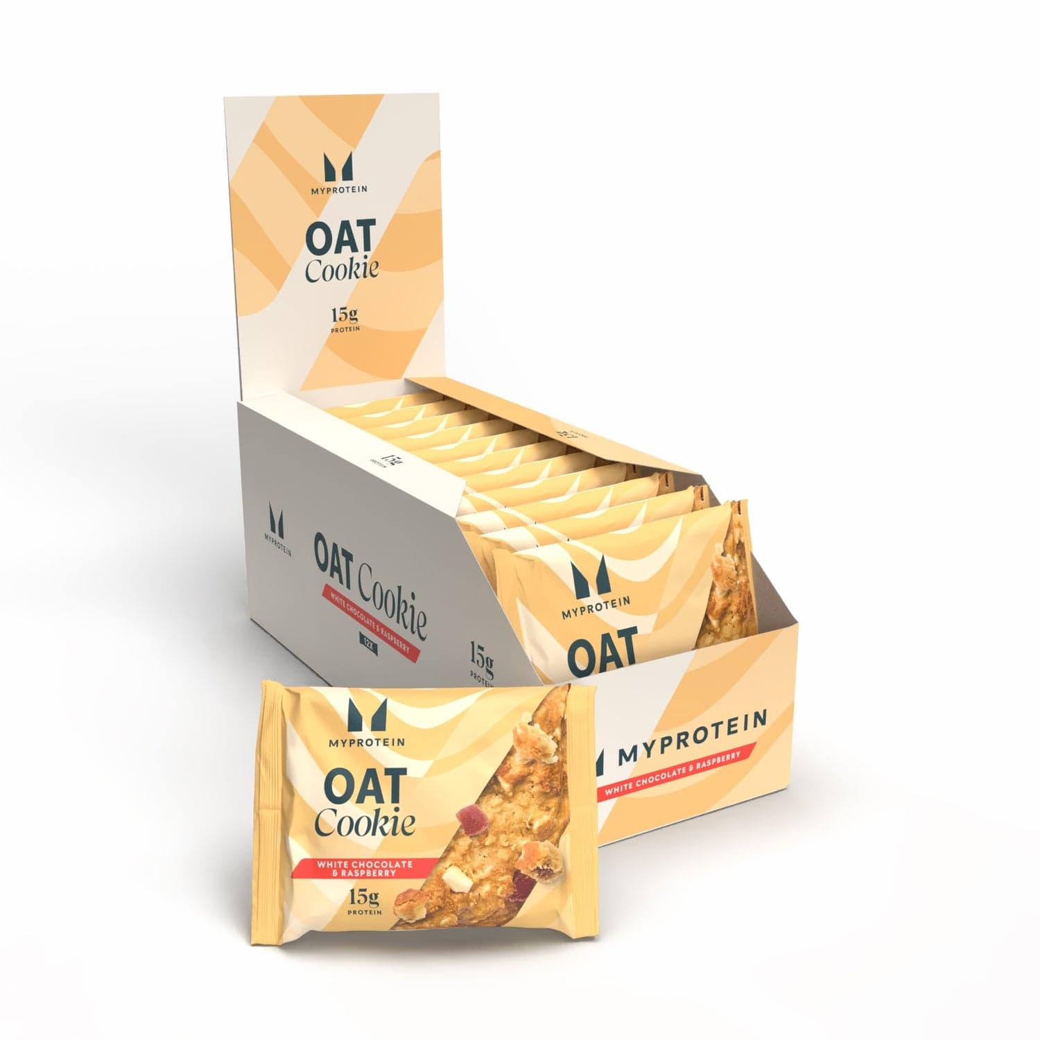 MyProtein Baked Protein Cookie White Chocolate and Raspberry Oat 12 x 65g by MyProtein