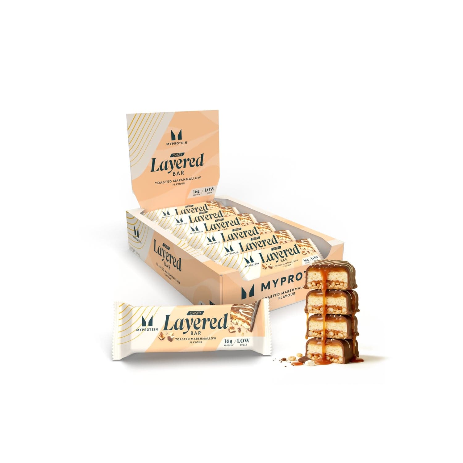 MyProtein Crispy Layered Protein Bar Toasted Marshmallow 12 x 58g by MyProtein
