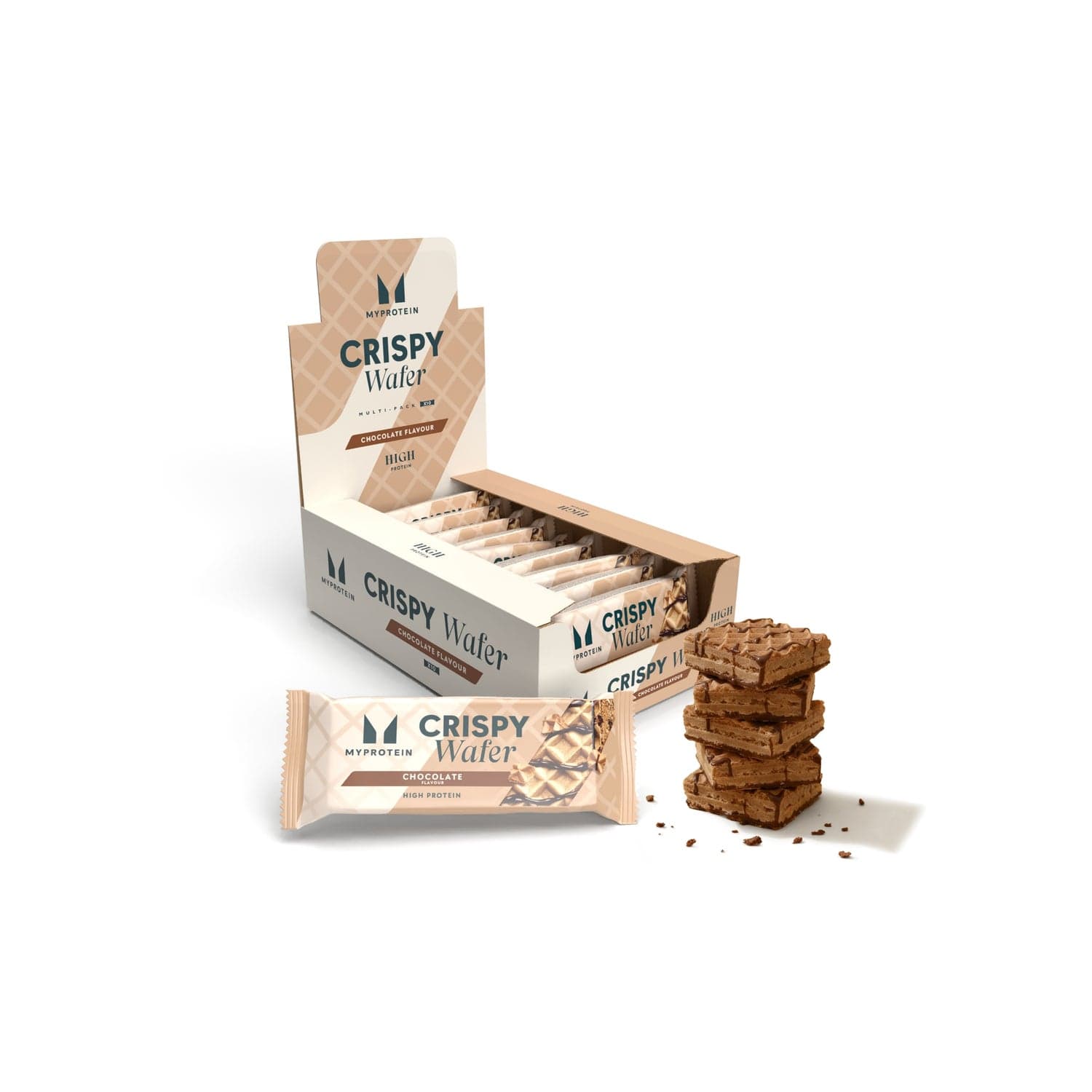 MyProtein Crispy Protein Wafer Chocolate 10 Bars by MyProtein