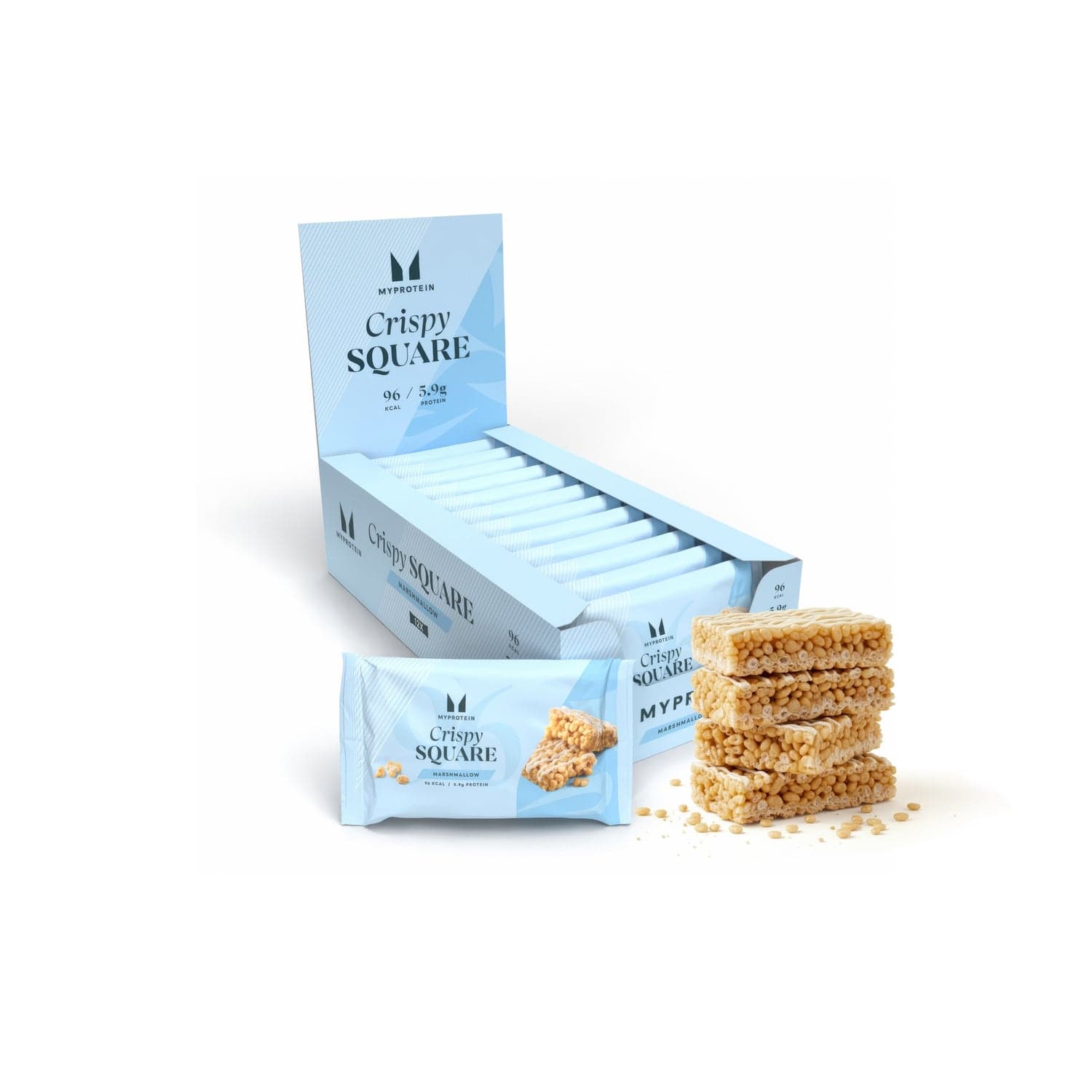 MyProtein Crispy Square Protein Snack Marshmallow 12 x 30g by MyProtein
